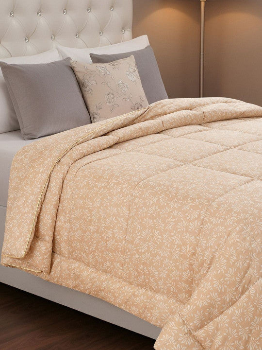 Florida Floral Reversible Double Bed Comforter | 250 GSM Virgin Microfiber Filling | Ultra Soft AC Comforter | Lightweight All Season Quilt with Piping Edge