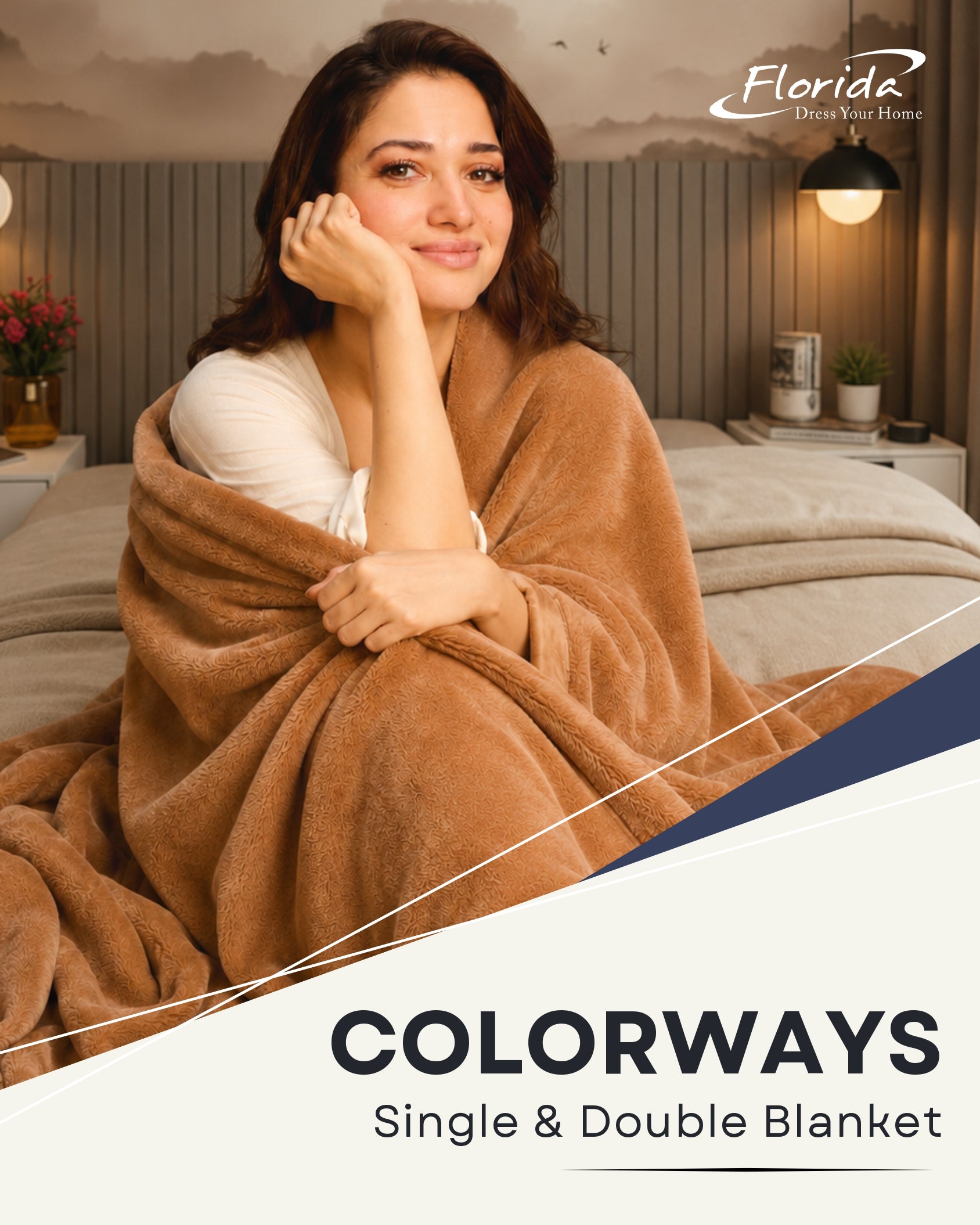 Colorways Ultra Soft Flannel Single & Double bed AC Blanket for All Season