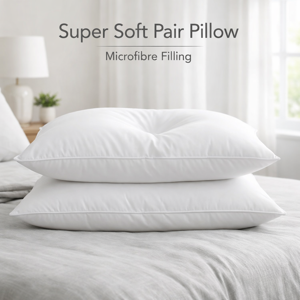 Florida Sleep Super Soft Comfort Sleeping Pillow Pair for Everyday Relaxation