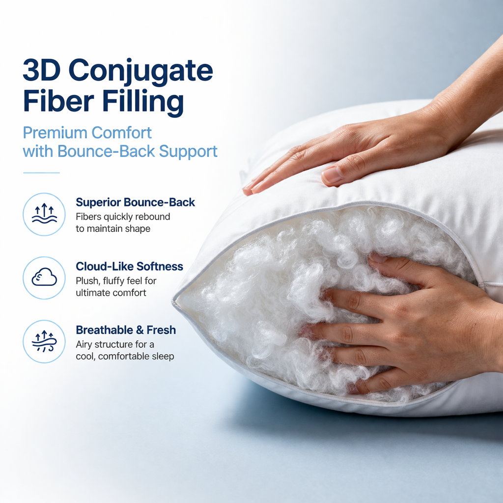 Florida Sleep Super Soft Comfort Sleeping Pillow Pair for Everyday Relaxation