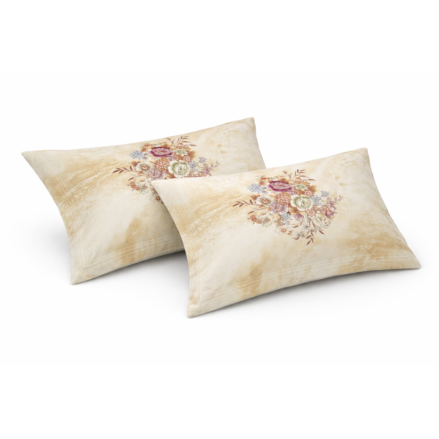 Florida King Size Cotton Panel Bedsheet with 2 Pillow Covers