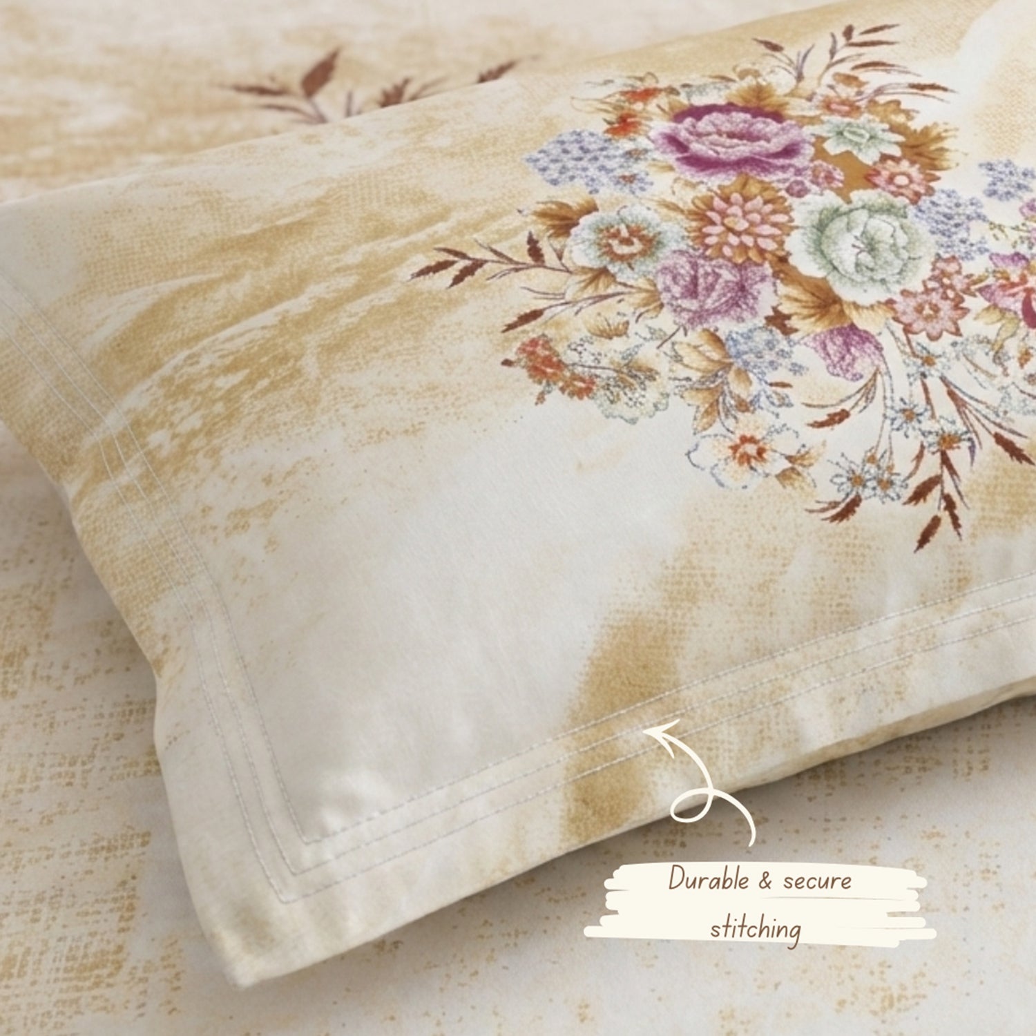 Florida King Size Cotton Panel Bedsheet with 2 Pillow Covers