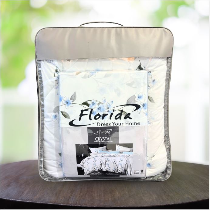 Florida Corsica King Size 100 % Pure Cotton Percale Comforter Set (Bed in Bed) - Perfect for Gifting