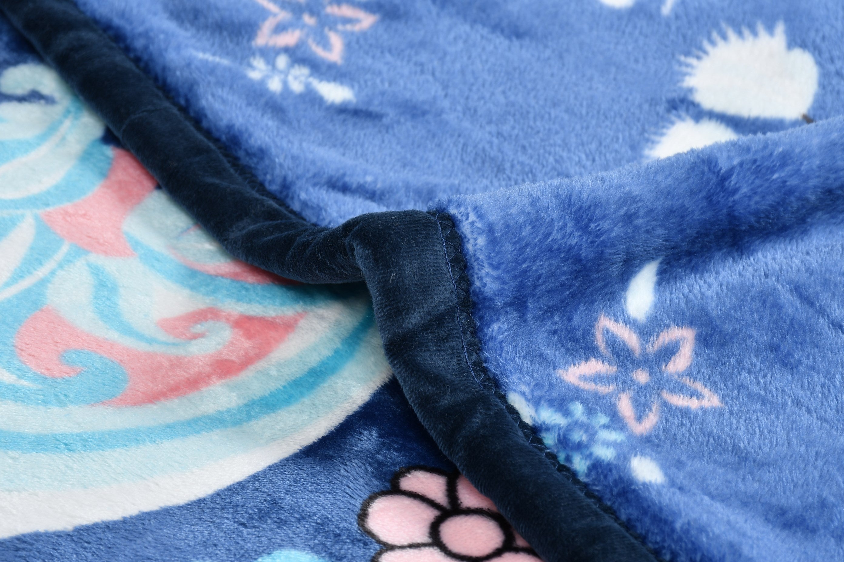 Florida All Season Ultra Soft Kids AC Blanket/Baby Wrapper/Flannel Baby Blanket for 0-5 Yrs Kids Unicorn Printed Blue Color (110x150cm)