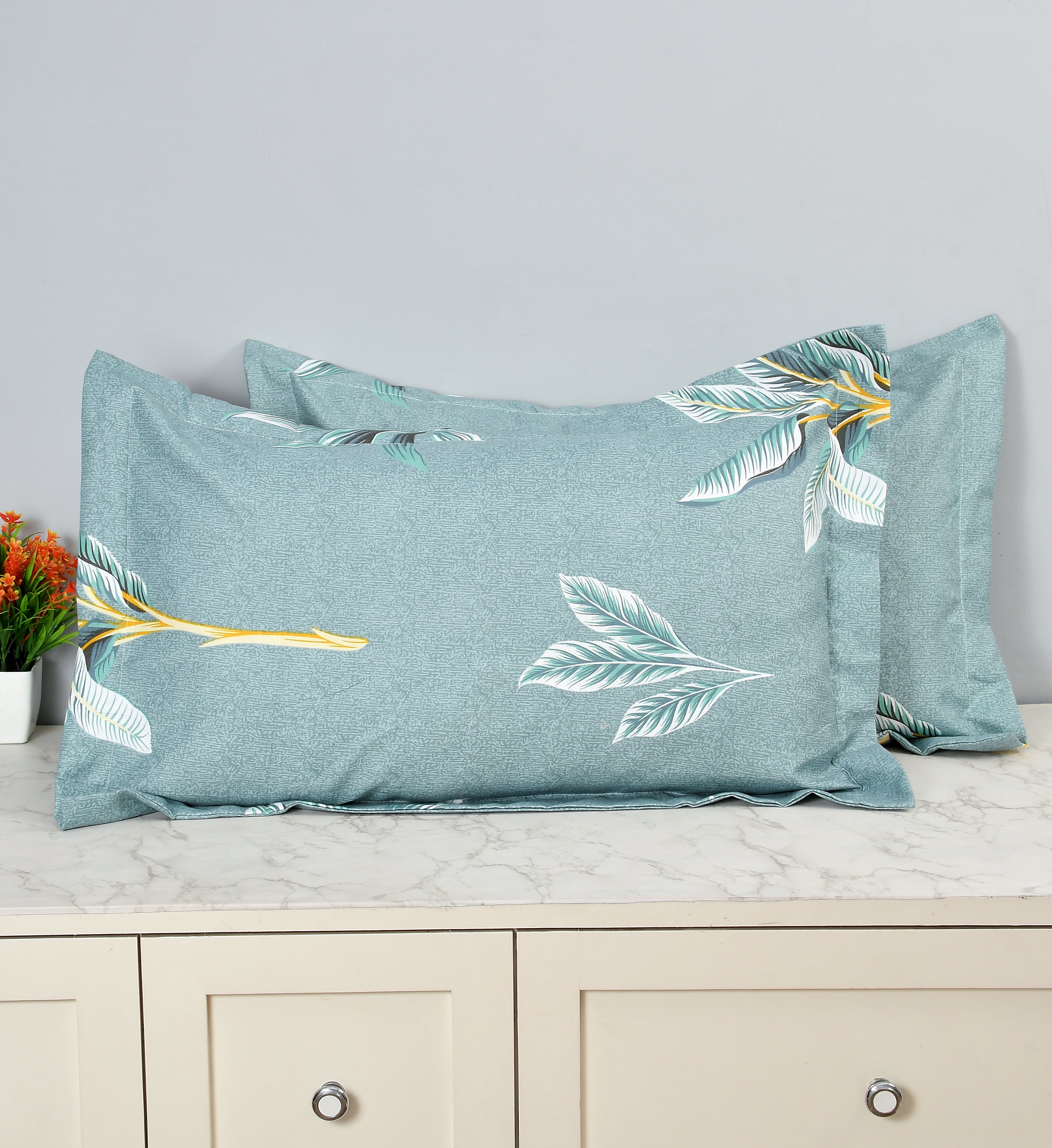 Bright King Size Bedsheet with Pillow Covers Sky Blue