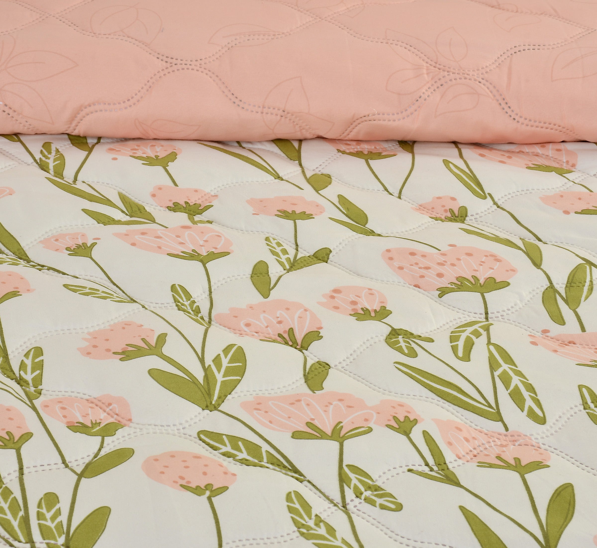 Venice Reversible Double Bed Comforter for all Session (Pink)
