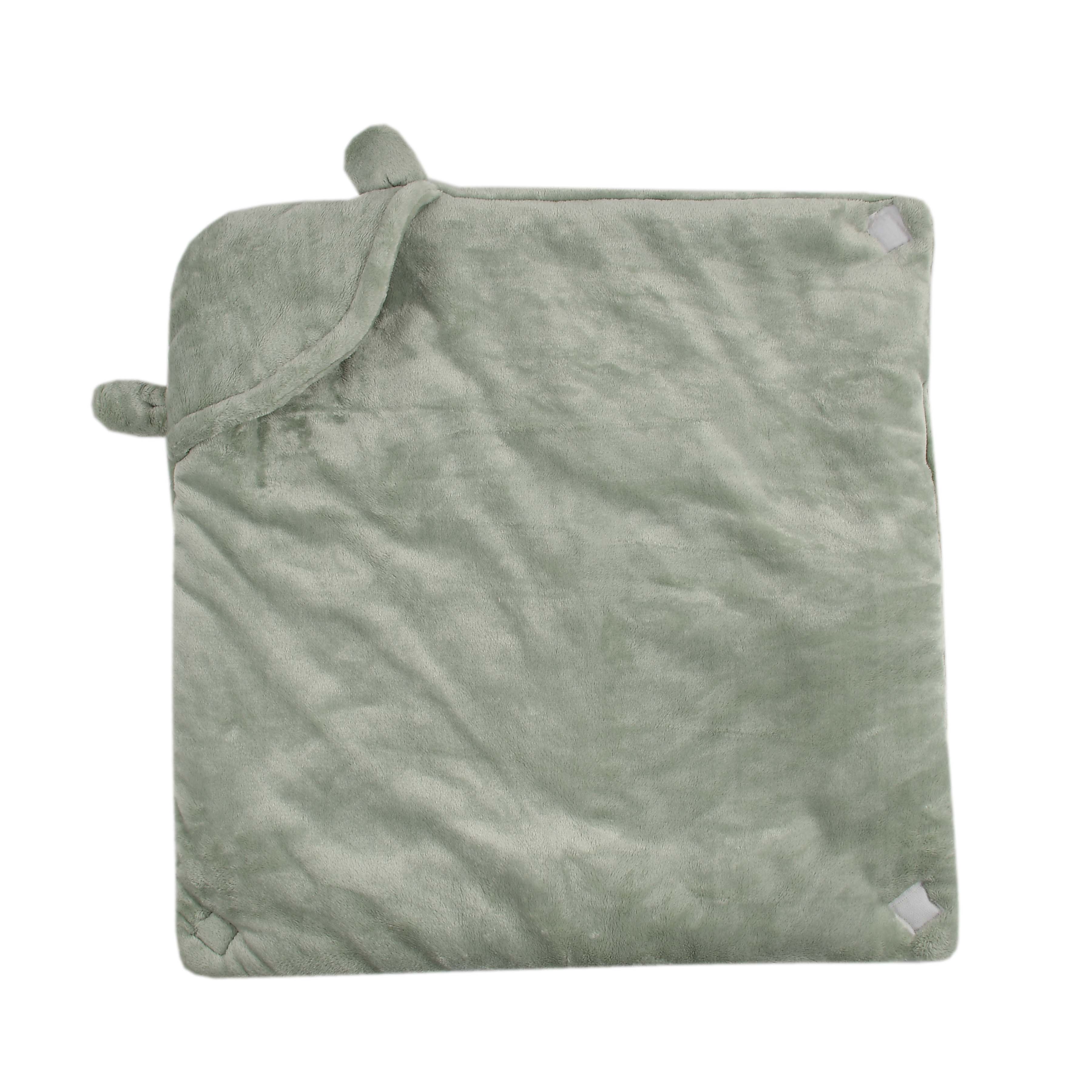 Florida All Season Hooded Baby Blanket Swaddler Wrapper Flannel Soft and Comfortable for New Born Babies - Grey