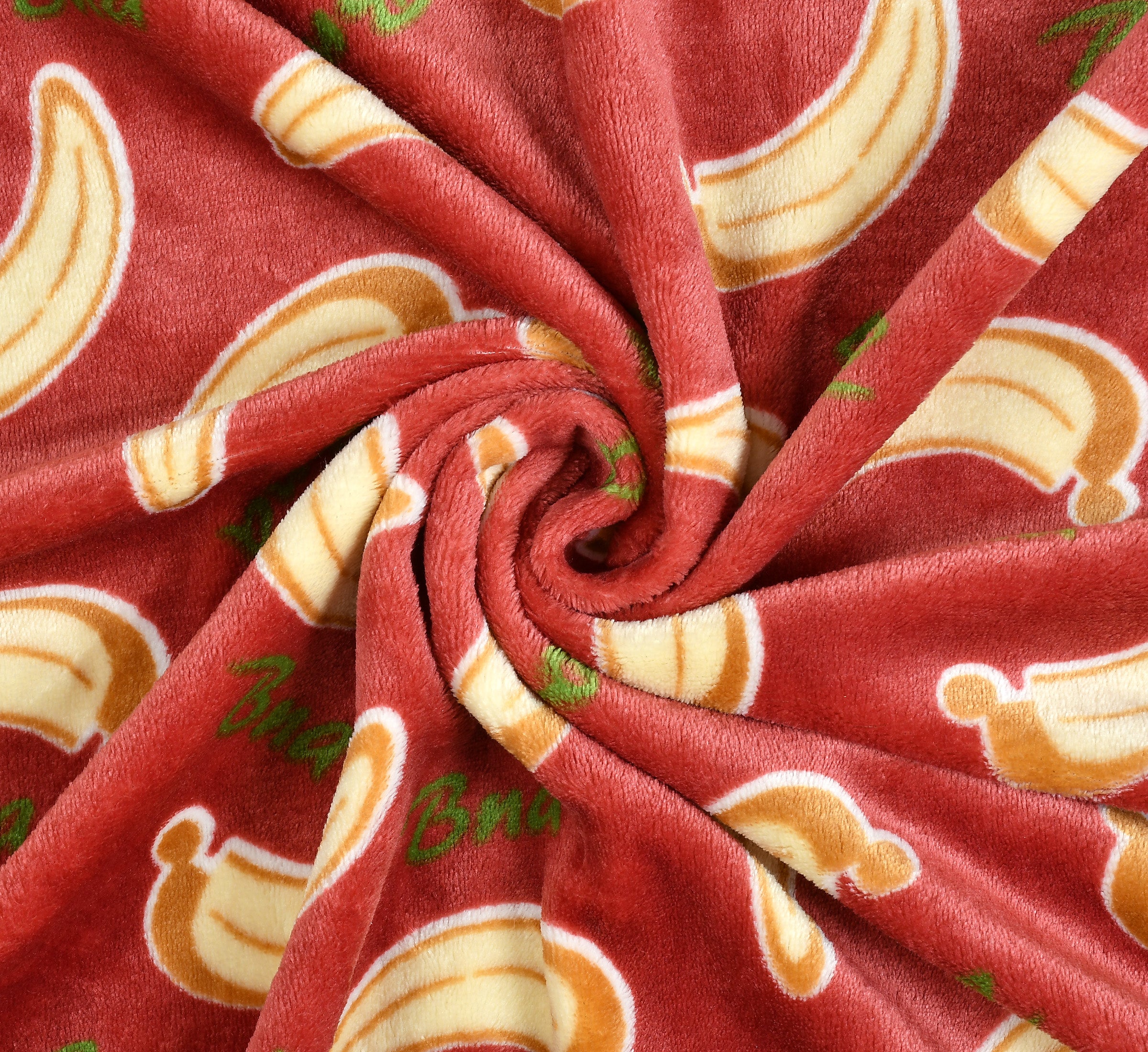 Florida All Season AC Baby Blanket Swaddler Wrapper Flannel Soft and Comfortable for 0-5 Years Babies with Banana Print - Rust