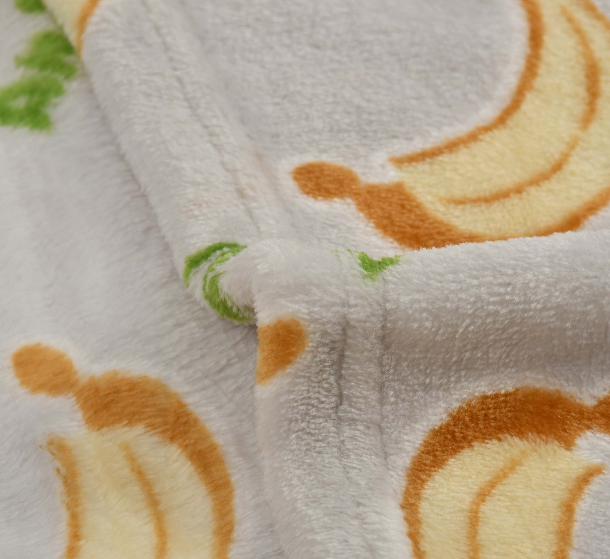 Florida All Season AC Baby Blanket Swaddler Wrapper Flannel Soft and Comfortable for 0-5 Years Babies with Banana Print - Grey