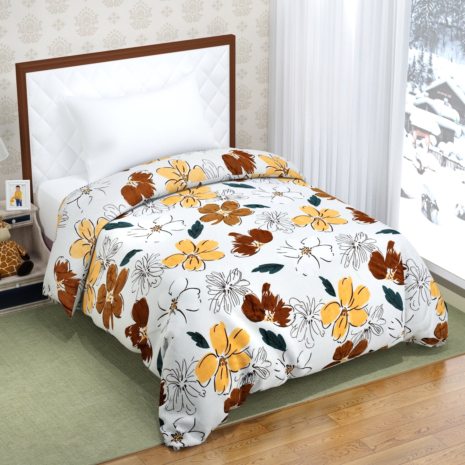 Florida Delta Super Soft Double Bed Flannel AC Blanket for All Season