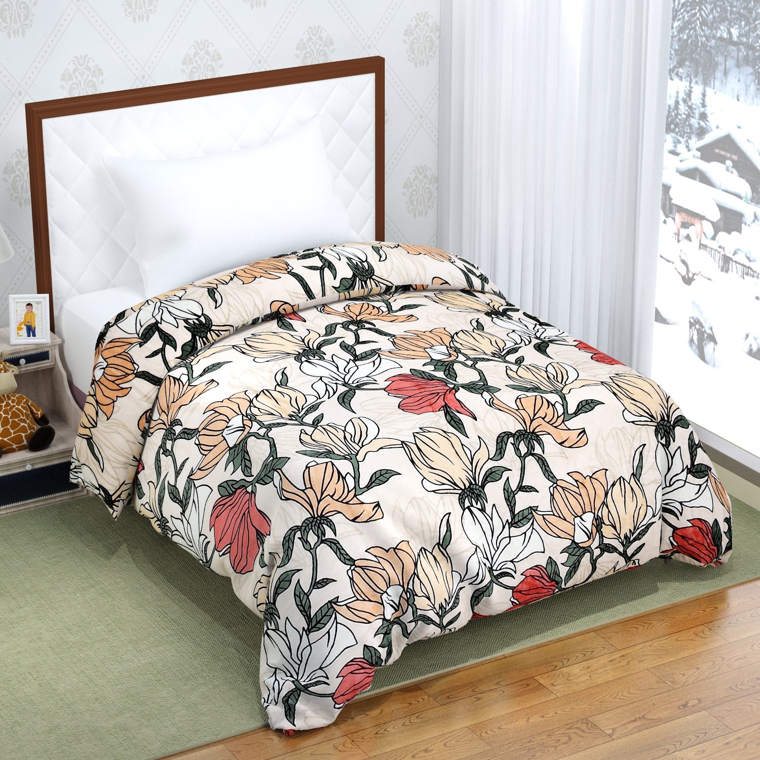Florida Delta Super Soft Double Bed Flannel AC Blanket for All Season