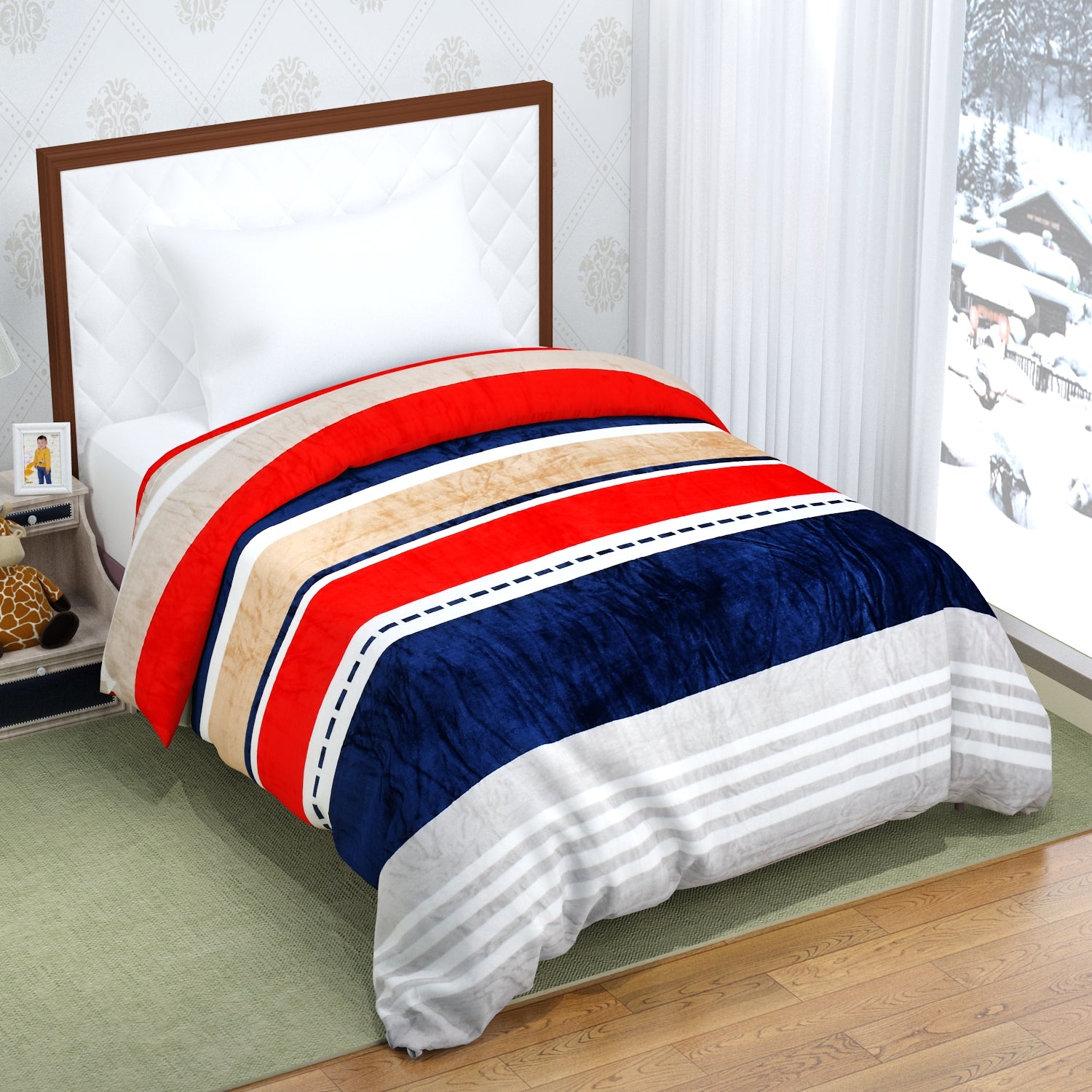 Florida Delta Super Soft Double Bed Flannel AC Blanket for All Season