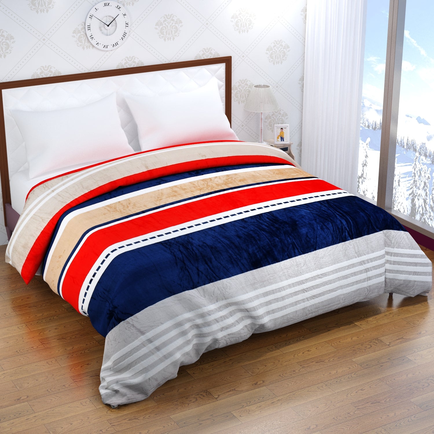 Florida Delta Super Soft Double Bed Flannel AC Blanket for All Season