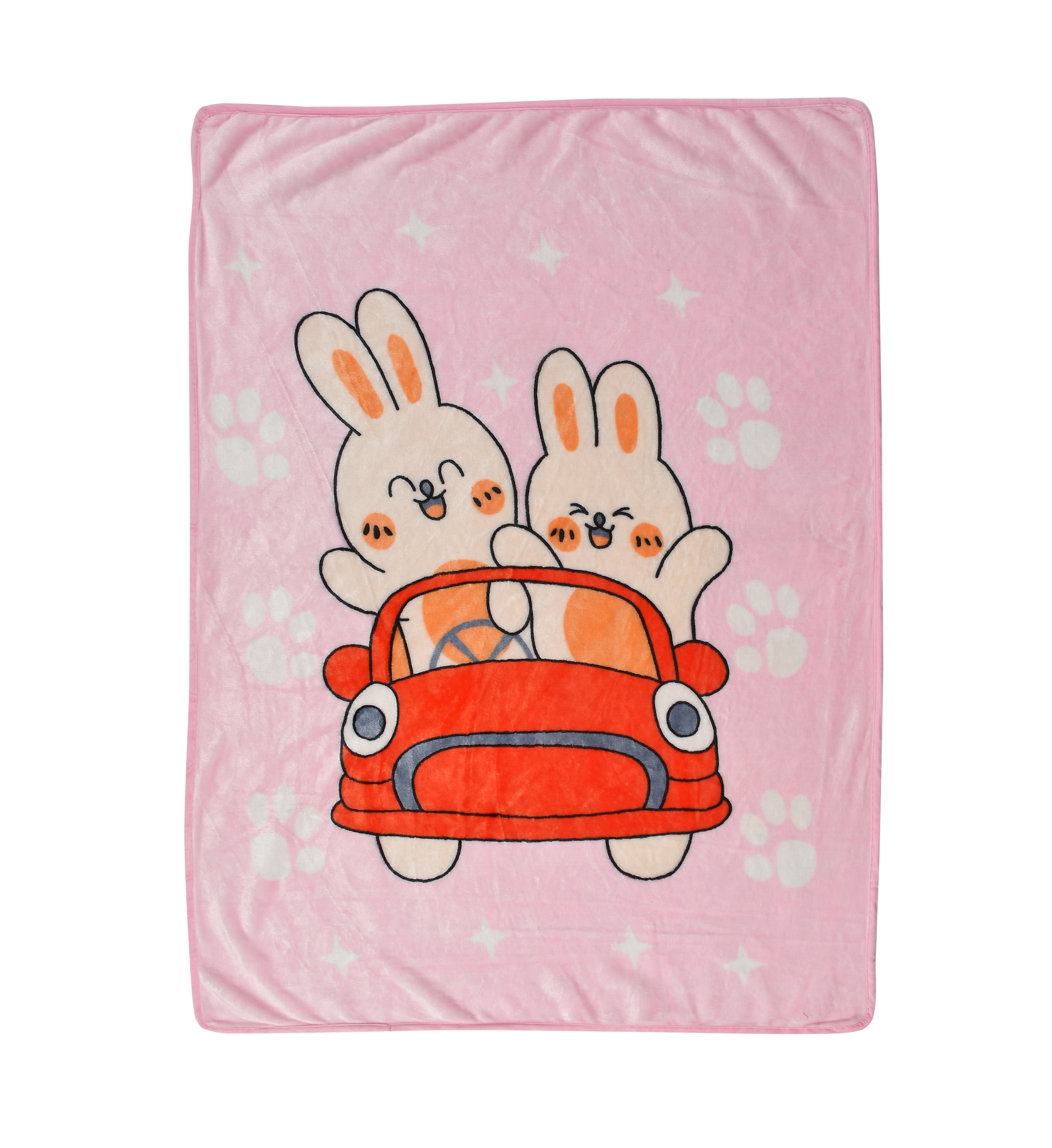 Florida All Season AC Baby Blanket Swaddler Wrapper Flannel Soft and Comfortable for New Born Babies with Adorable Prints and Designs Pink