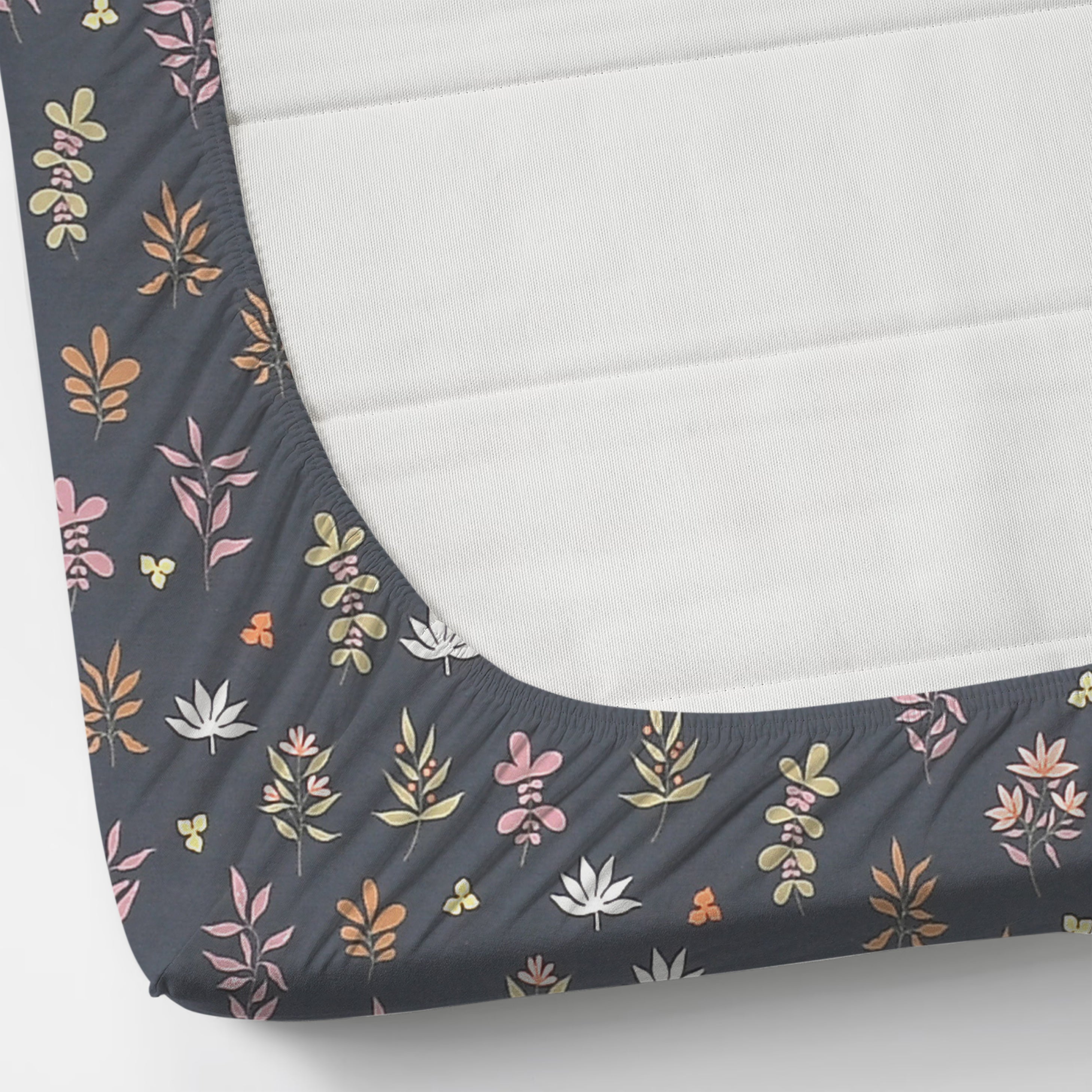 Vision Fitted Bedsheet with 2 King Size Pillow Cover for Double Bed