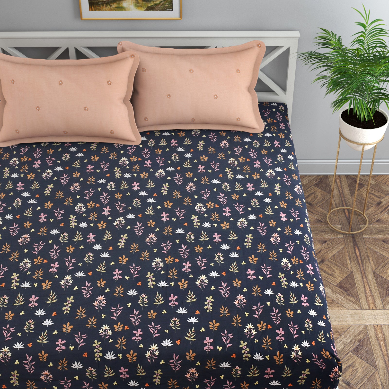 Vision King Size Bedsheet with Pillow Covers by Florida