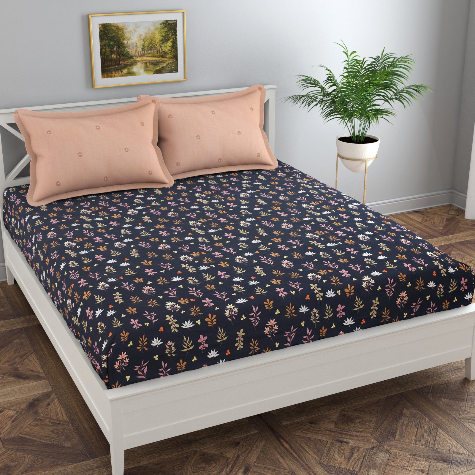 Vision King Size Bedsheet with Pillow Covers by Florida
