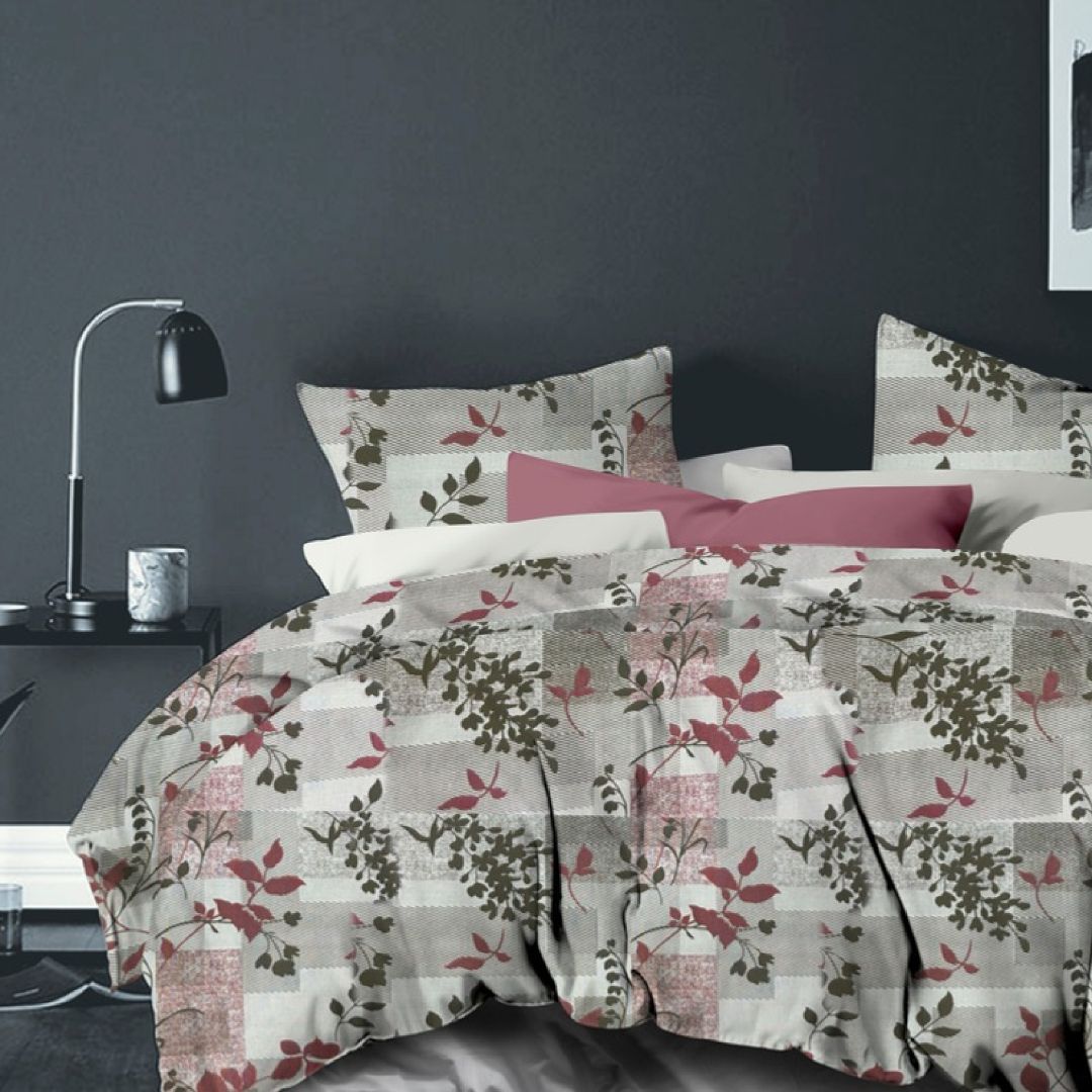 Florida Denver Rich Cotton King Size Bed Sheet Set with Coordinated Pillow Covers