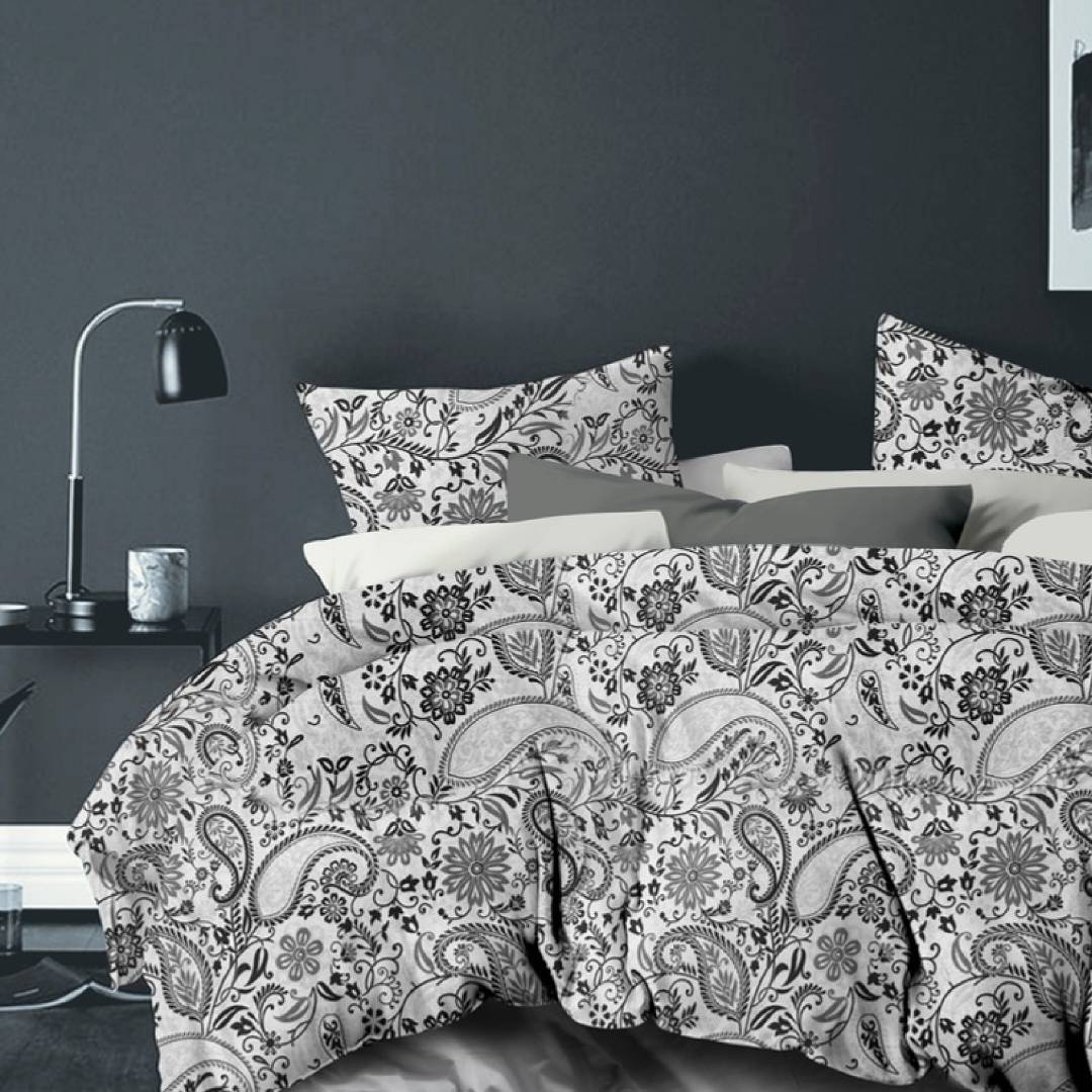 Florida Denver Rich Cotton King Size Bed Sheet Set with Coordinated Pillow Covers