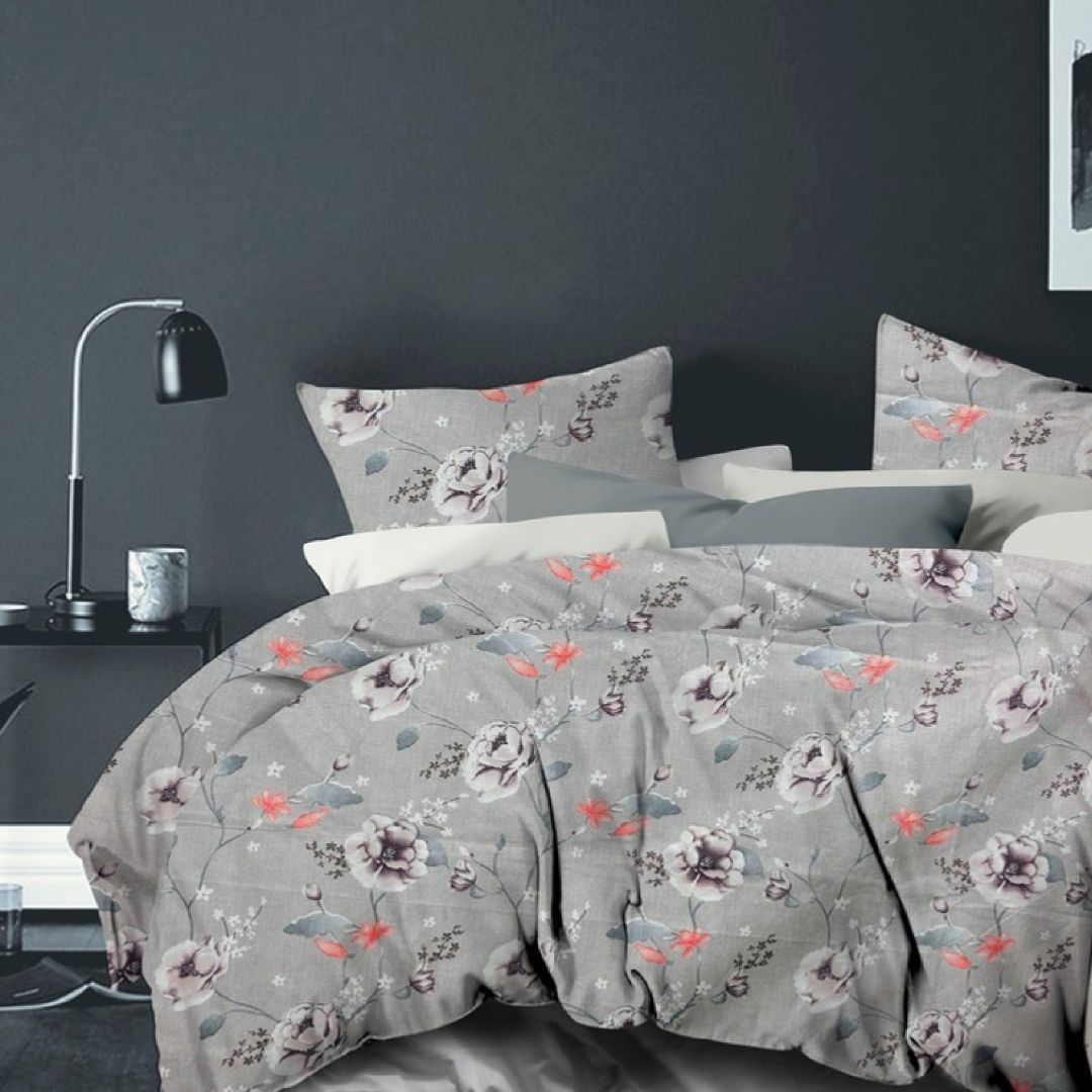 Florida Denver Rich Cotton King Size Bed Sheet Set with Coordinated Pillow Covers