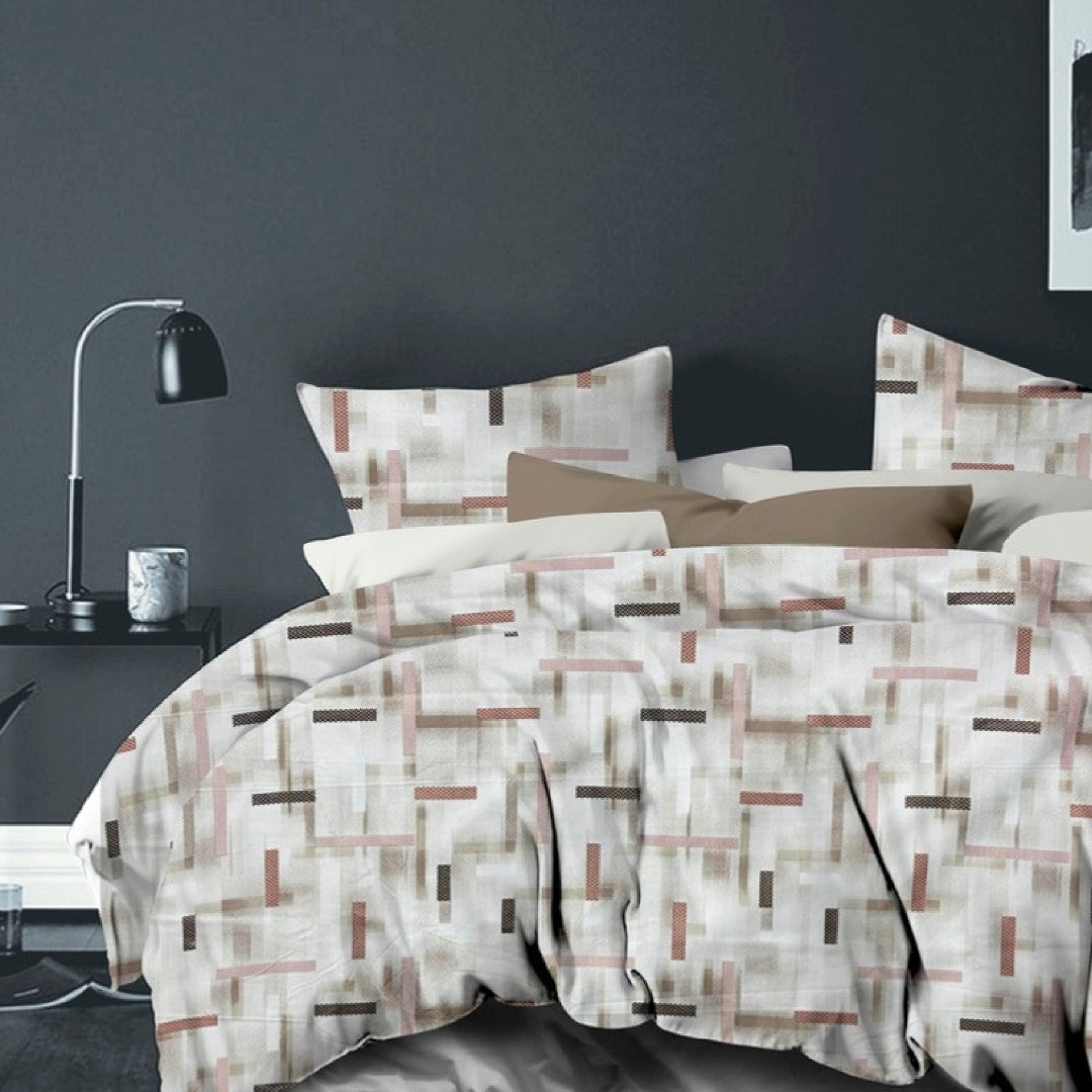 Florida Denver Rich Cotton King Size Bed Sheet Set with Coordinated Pillow Covers