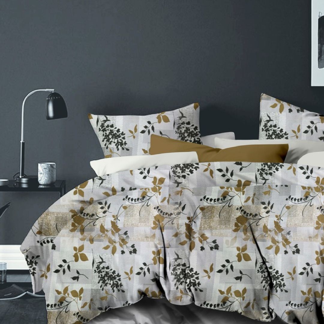 Florida Denver Rich Cotton King Size Bed Sheet Set with Coordinated Pillow Covers