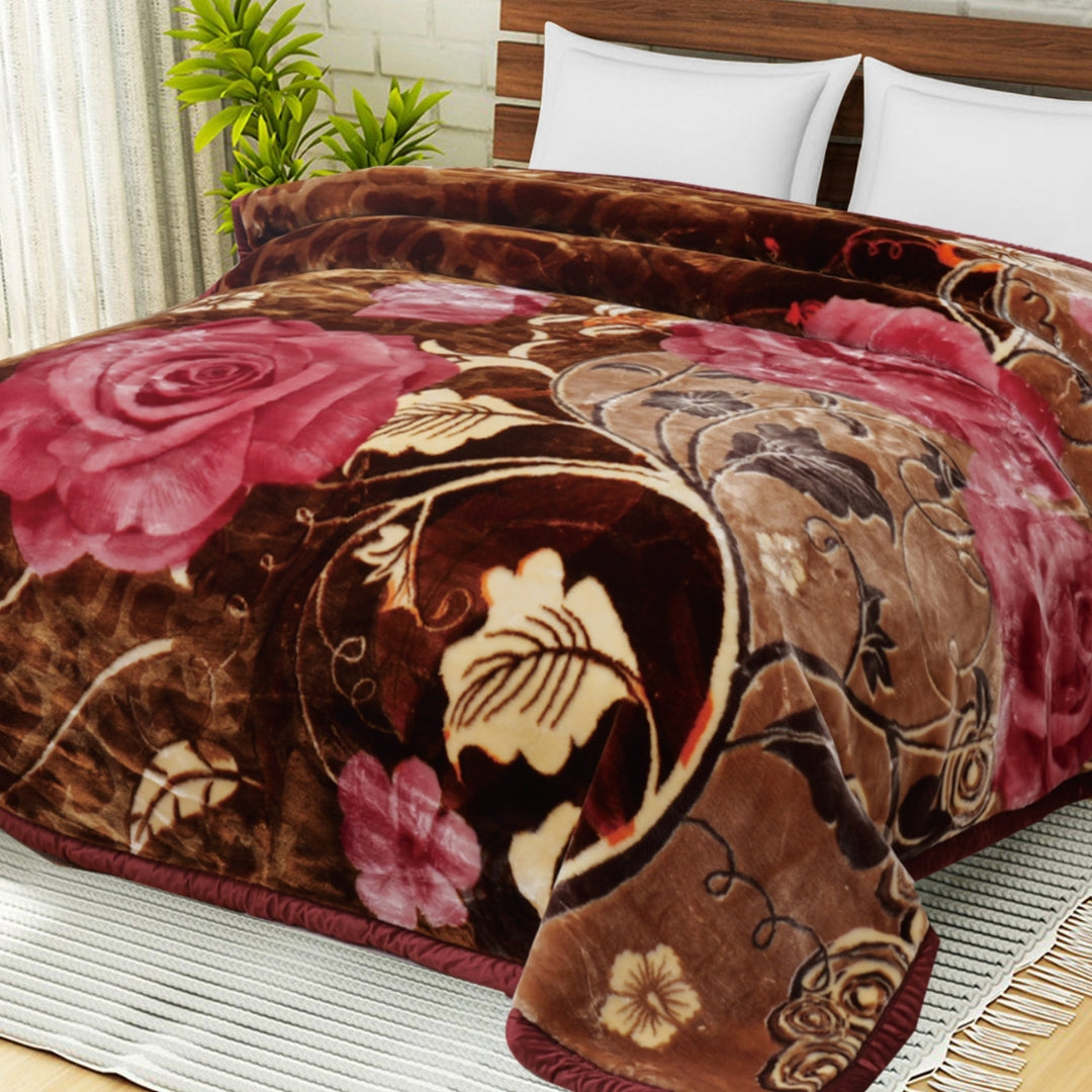 Euro Ultra Two Ply Mink Double Bed Blanket for Heavy Winter