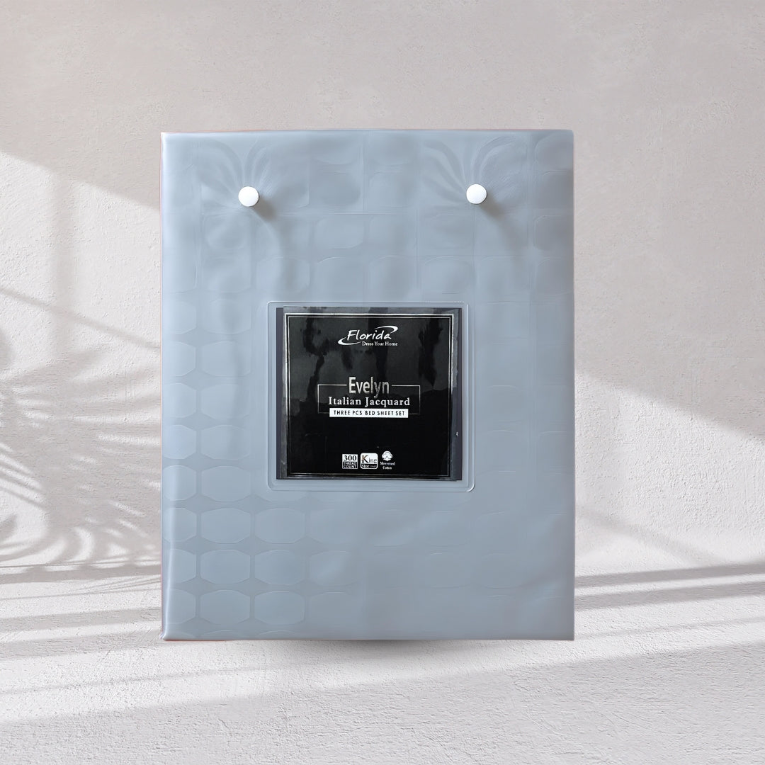 Florida Evelyn 300 TC King Size 100% Pure Cotton Bed Sheet Set with Pillow Covers