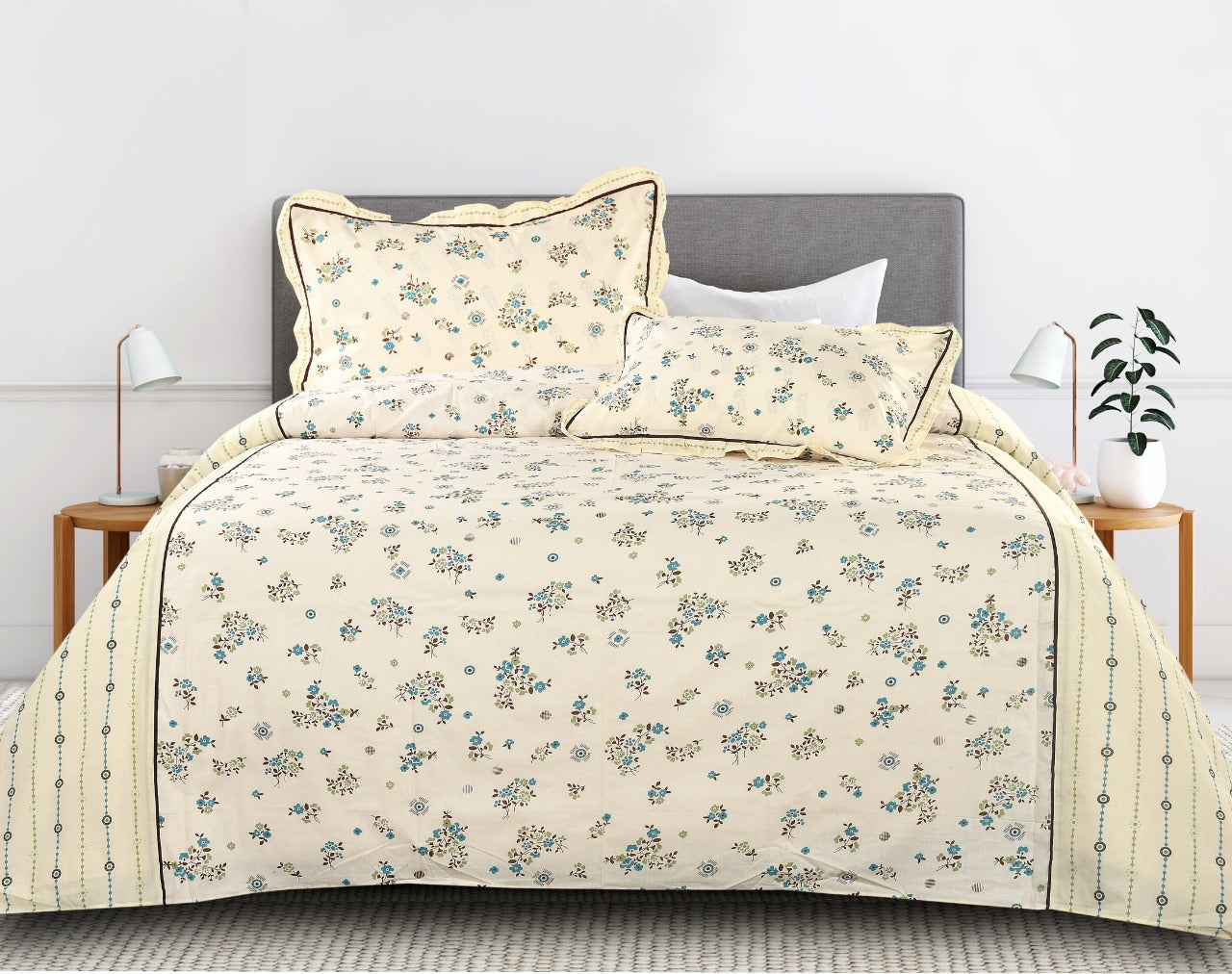 Florida Dream King Size Pure Cotton Comforter Set (Bed in Bed)