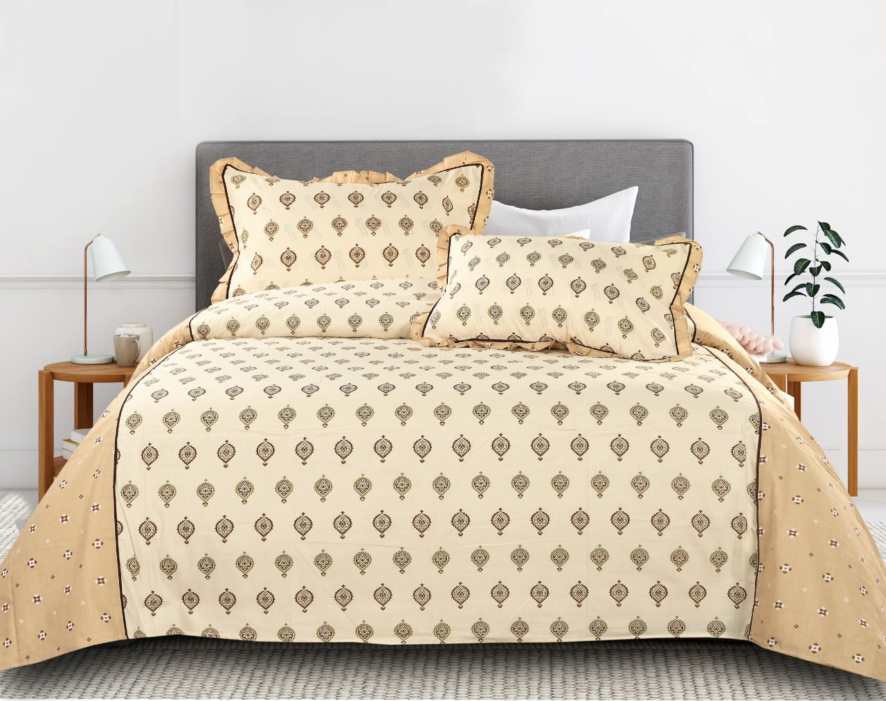 Florida Dream King Size Pure Cotton Comforter Set (Bed in Bed)
