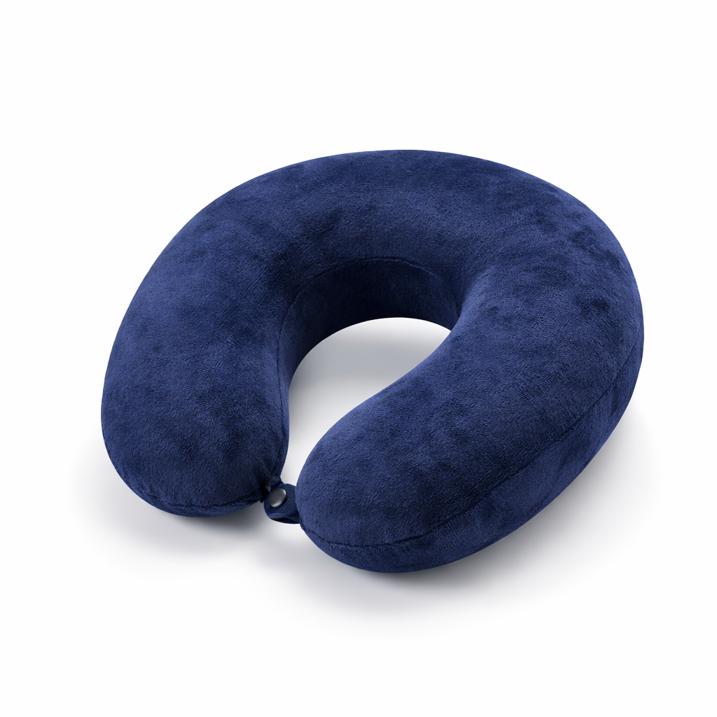 Florida Sleep Velvet Memory Foam Travel Pillow for Soft Neck Support
