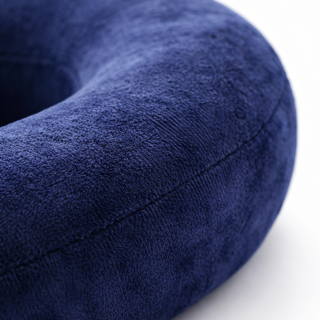 Florida Sleep Velvet Memory Foam Travel Pillow for Soft Neck Support