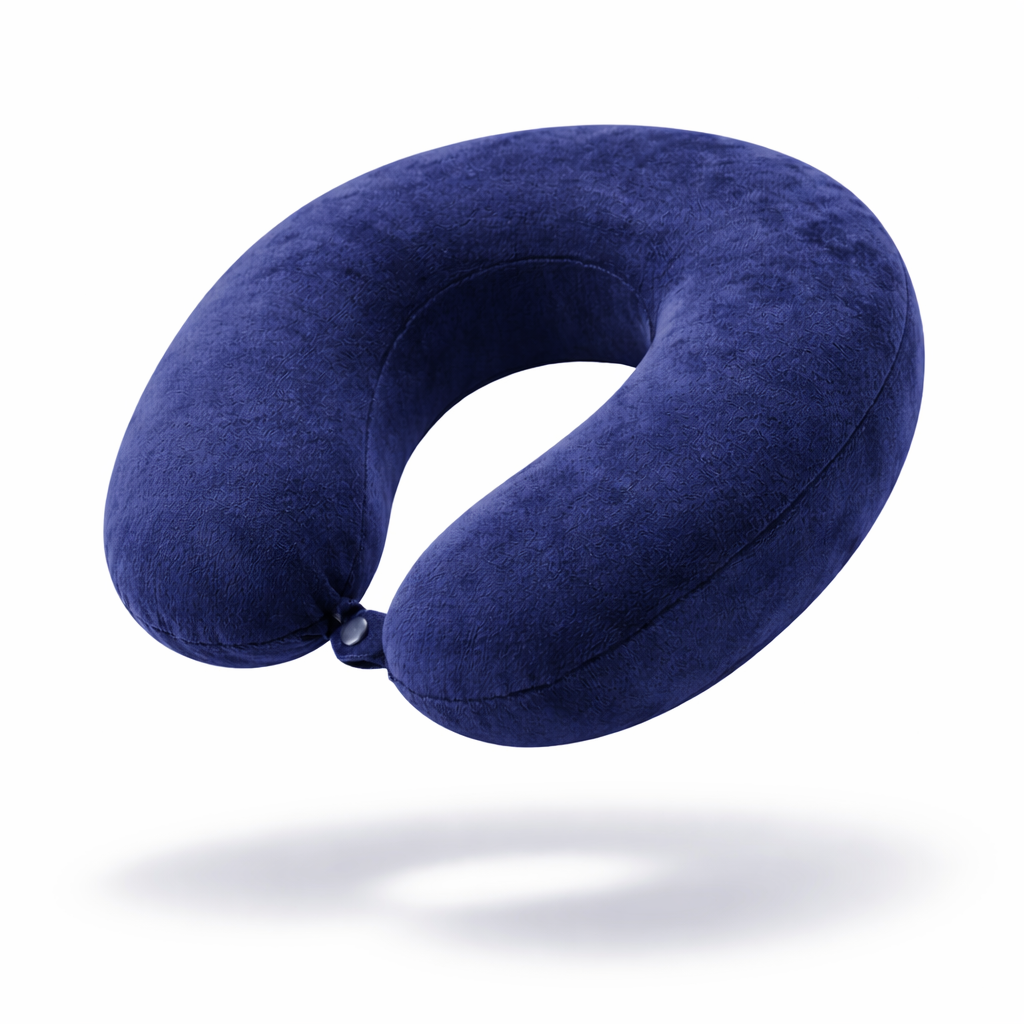 Florida Sleep Velvet Memory Foam Travel Pillow for Soft Neck Support