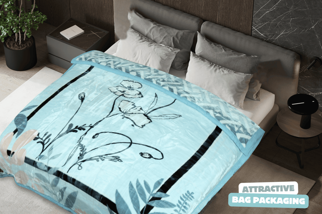 Glamorous by Florida Warm & Cozy Double Bed Mink Blanket for Heavy Winter