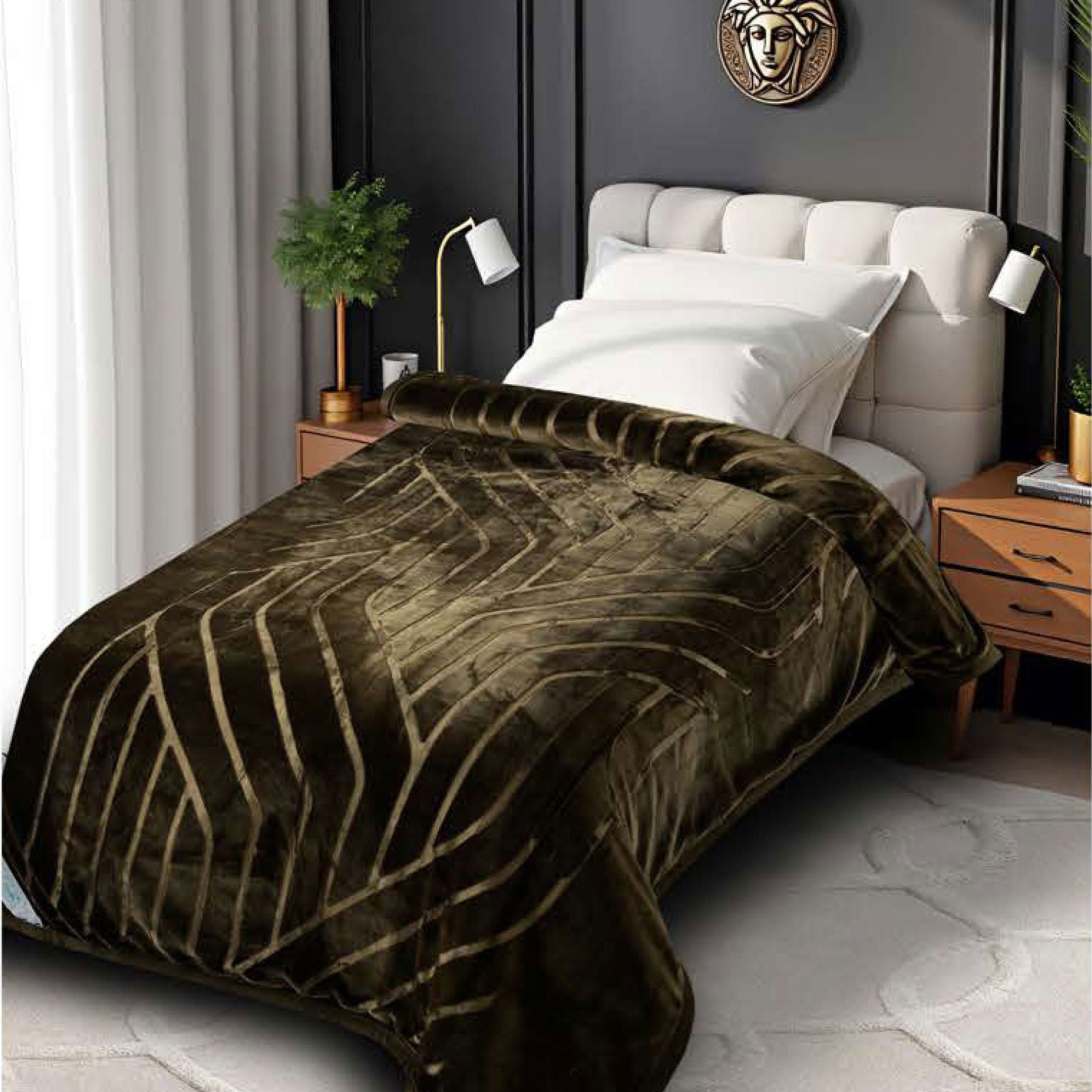 Italia Super Soft 2 Ply Single Bed Mink Blanket for Winter