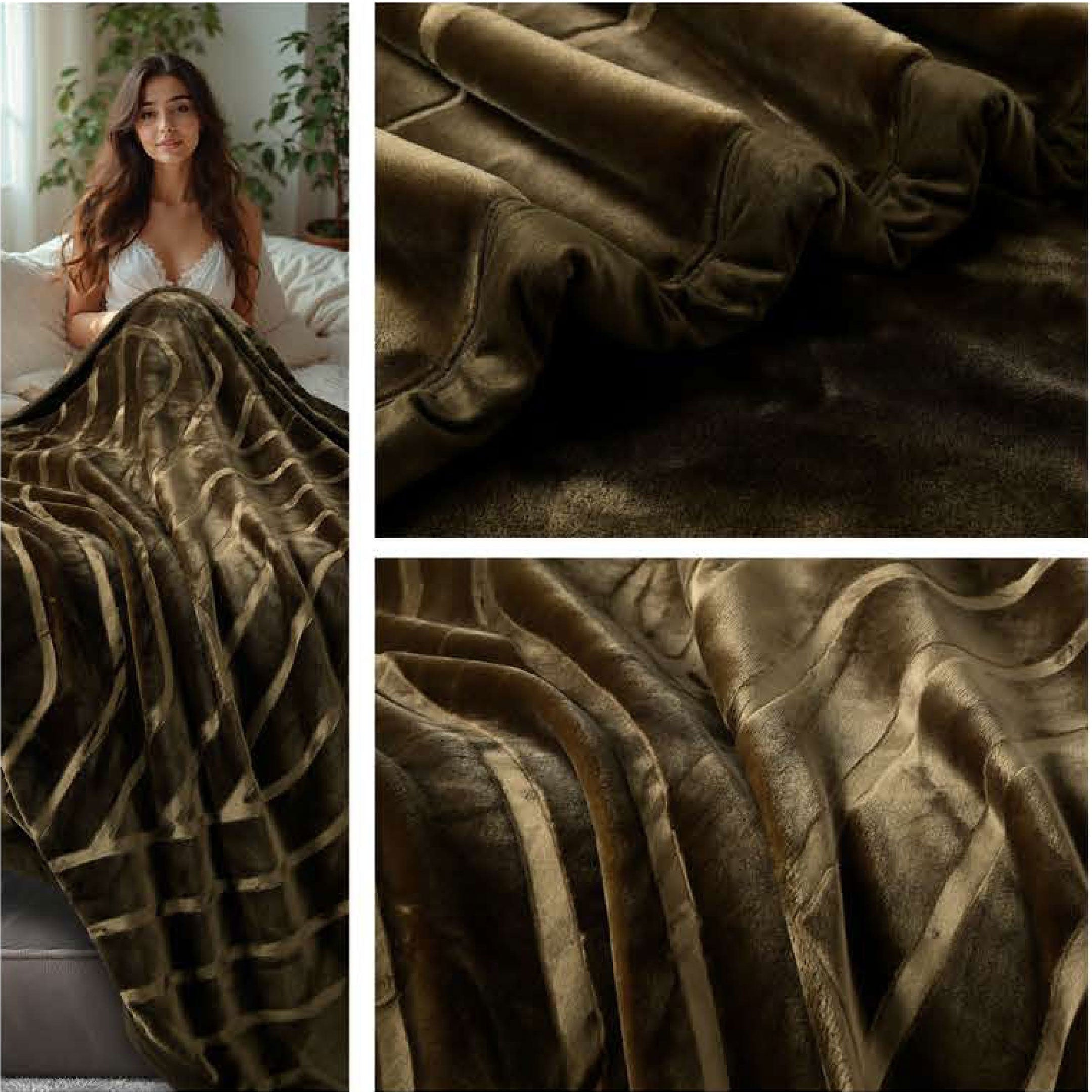 Italia Super Soft 2 Ply Double Bed Mink Blanket for Winter