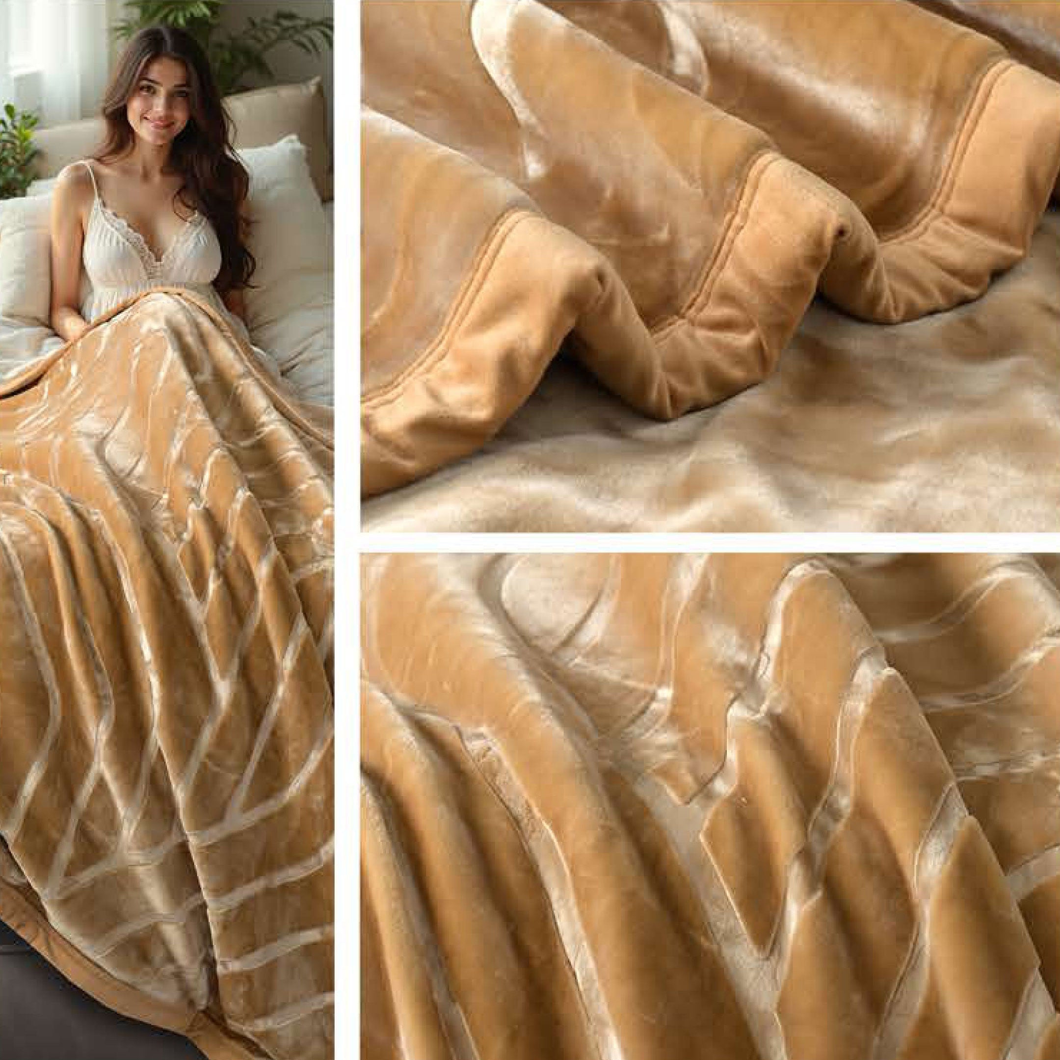 Italia Super Soft 2 Ply Double Bed Mink Blanket for Winter