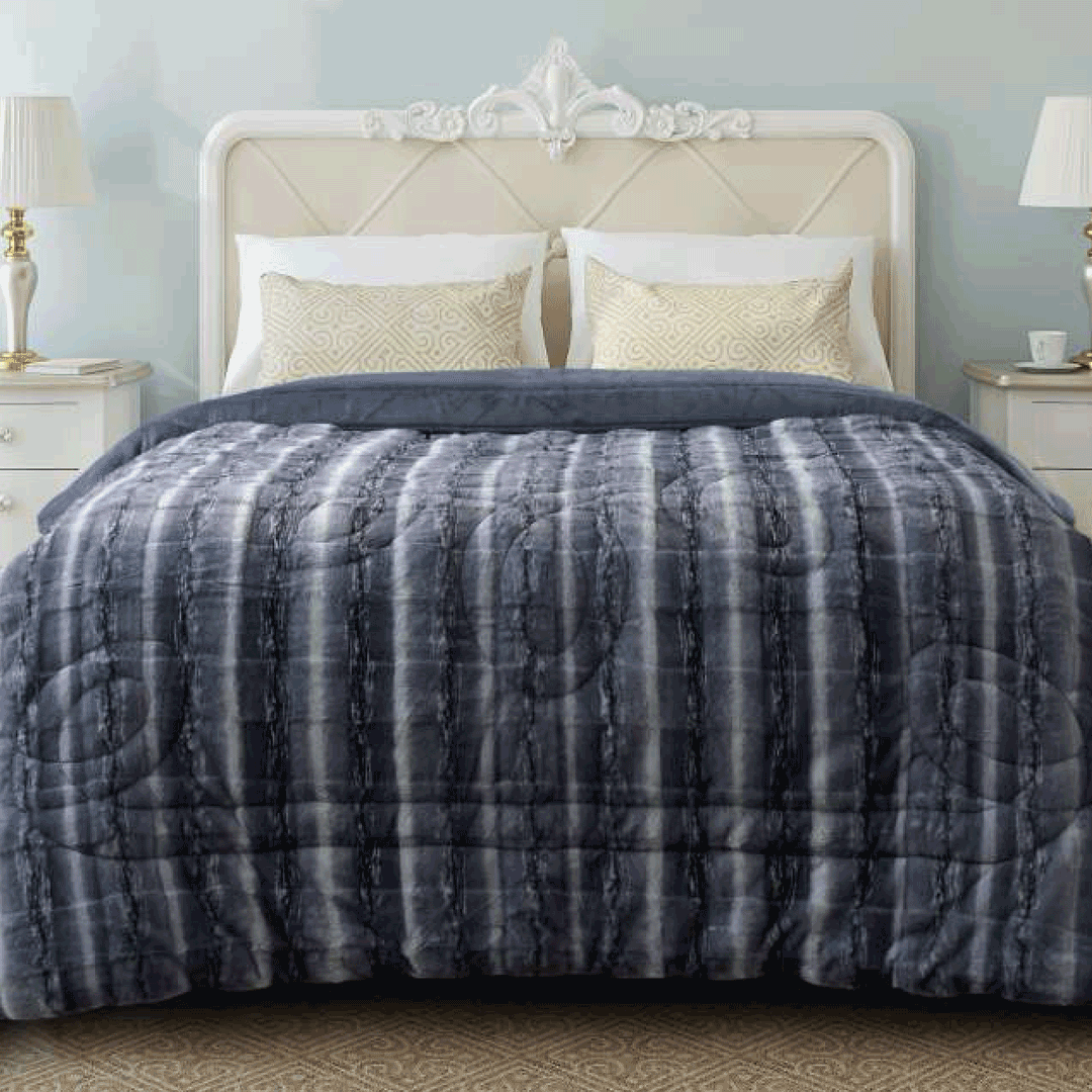 DulceVida Luxe Faux Fur (Quilt/Rajai) Comforter for Single & Double Bed for Heavy Winter