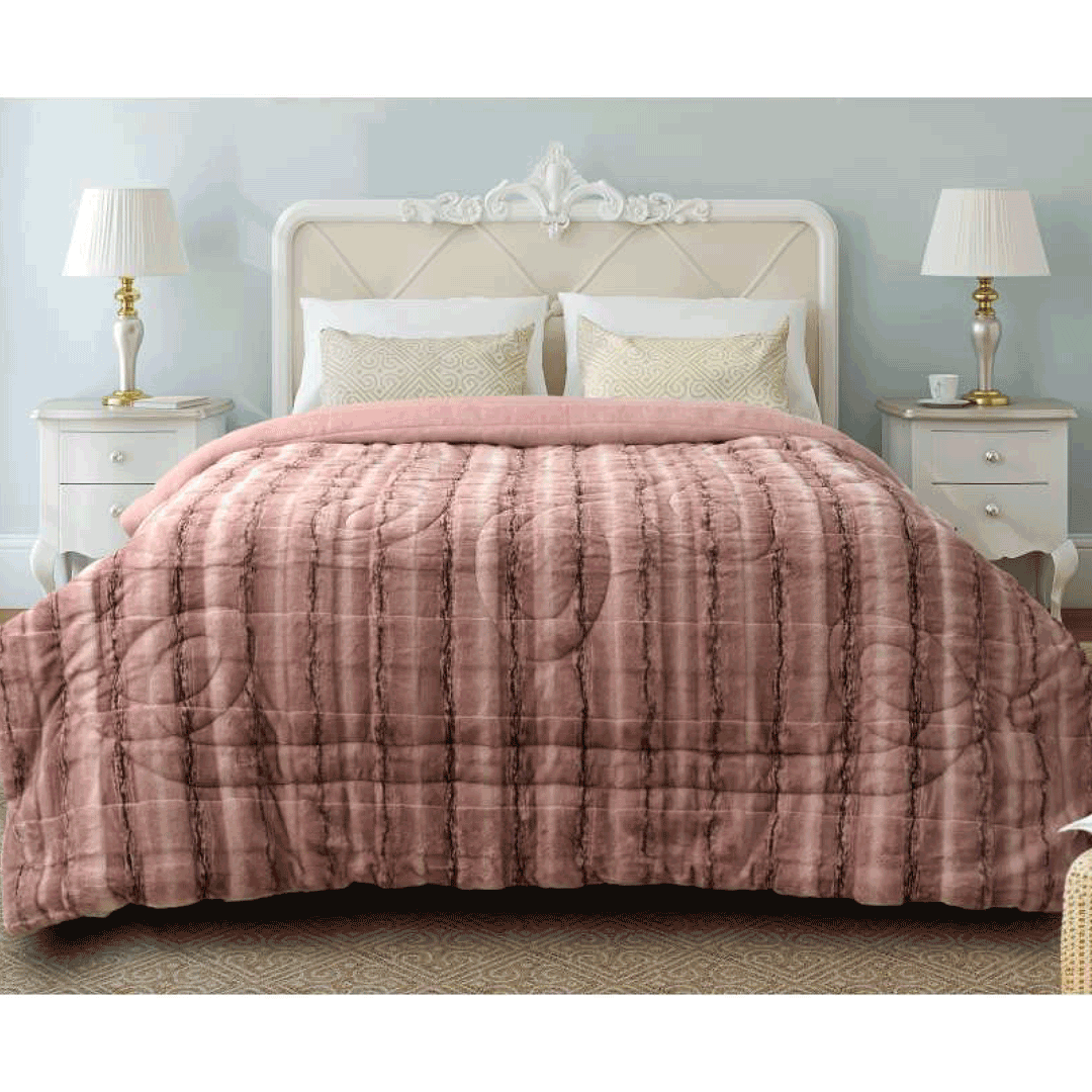 DulceVida Luxe Faux Fur (Quilt/Rajai) Comforter for Single & Double Bed for Heavy Winter
