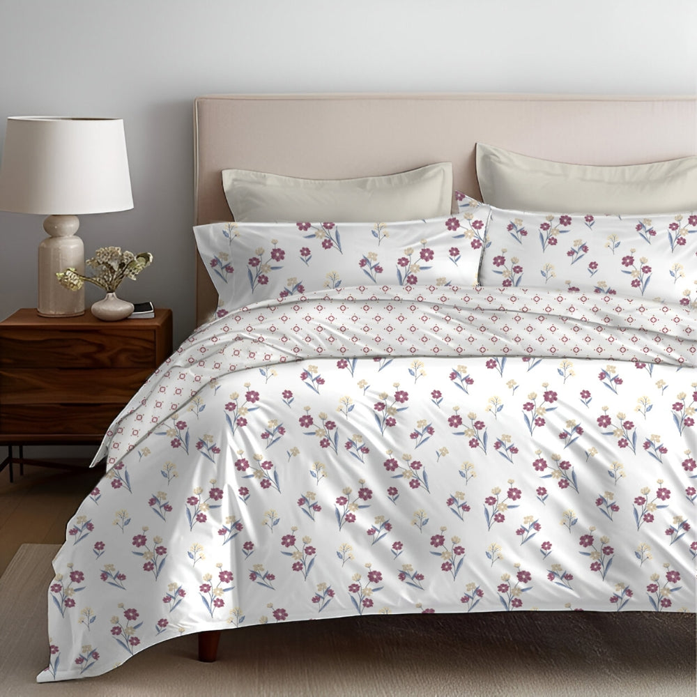 Matrix 4 Piece (Bedding) AC Comforter Set with Bedsheet & Pillow Covers by Florida