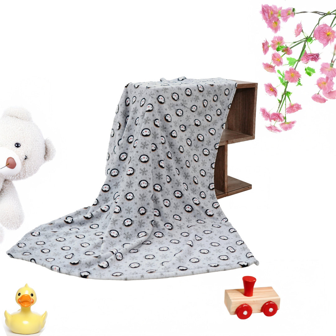 Florida All Season AC Baby Blanket Swaddler Wrapper Flannel Soft and Comfortable for 0-5 Years Baby Girls and Boys with Monkey Print - Grey