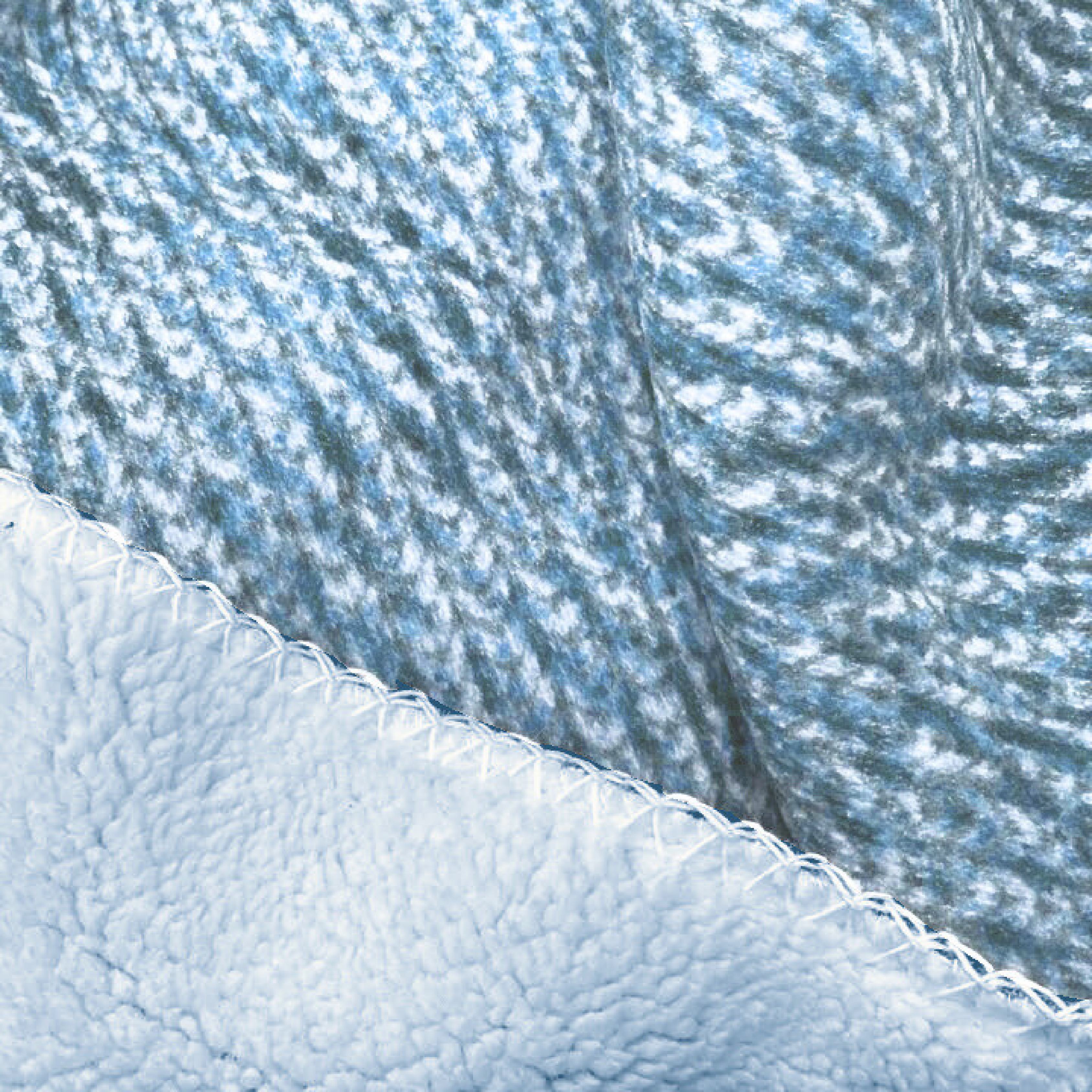 Florida Nyle Light-weight Integrated Double Bed Blanket for Heavy Winter - Blue