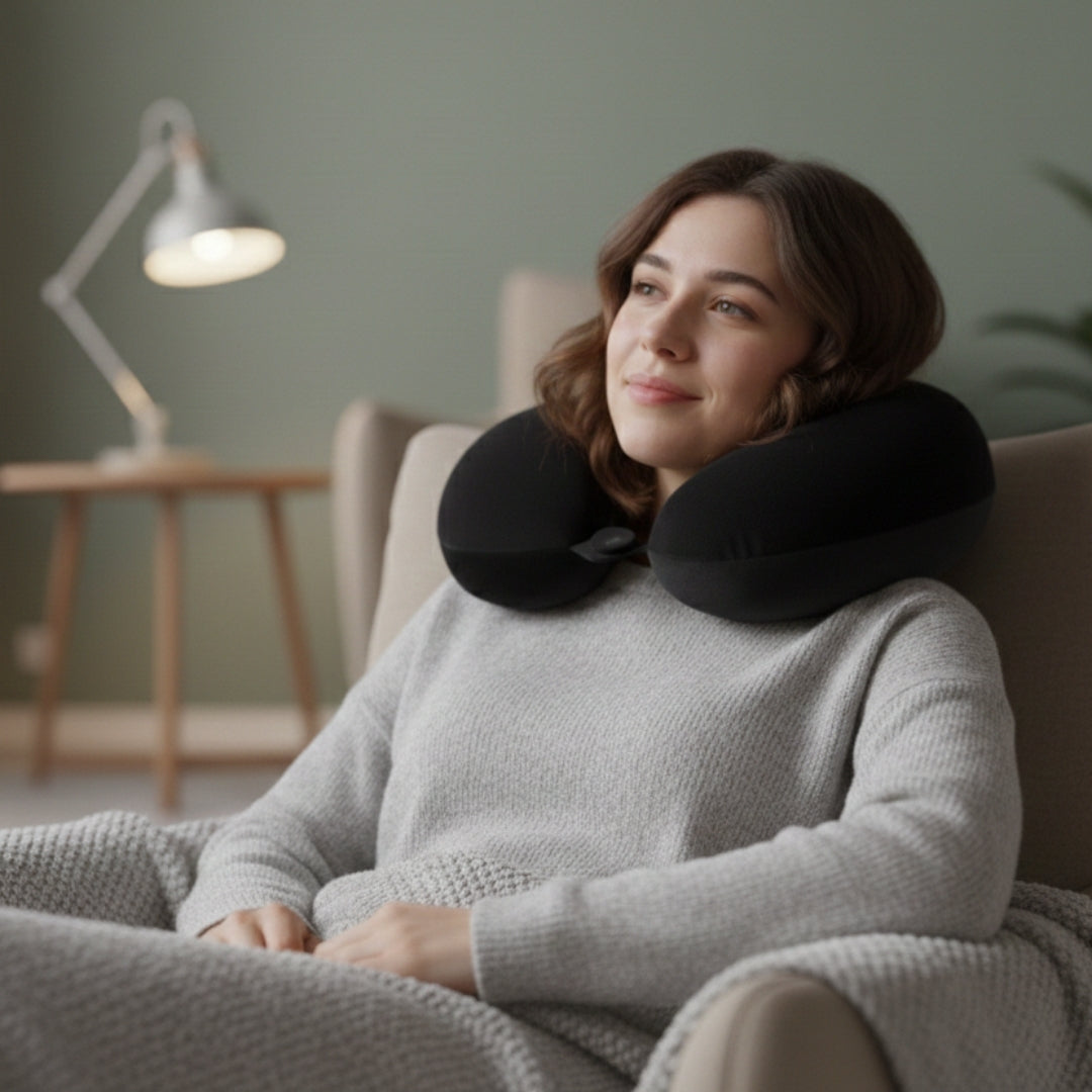 Florida Sleep Neck Fit Memory Foam Travel Pillow for Stress-Free Travel