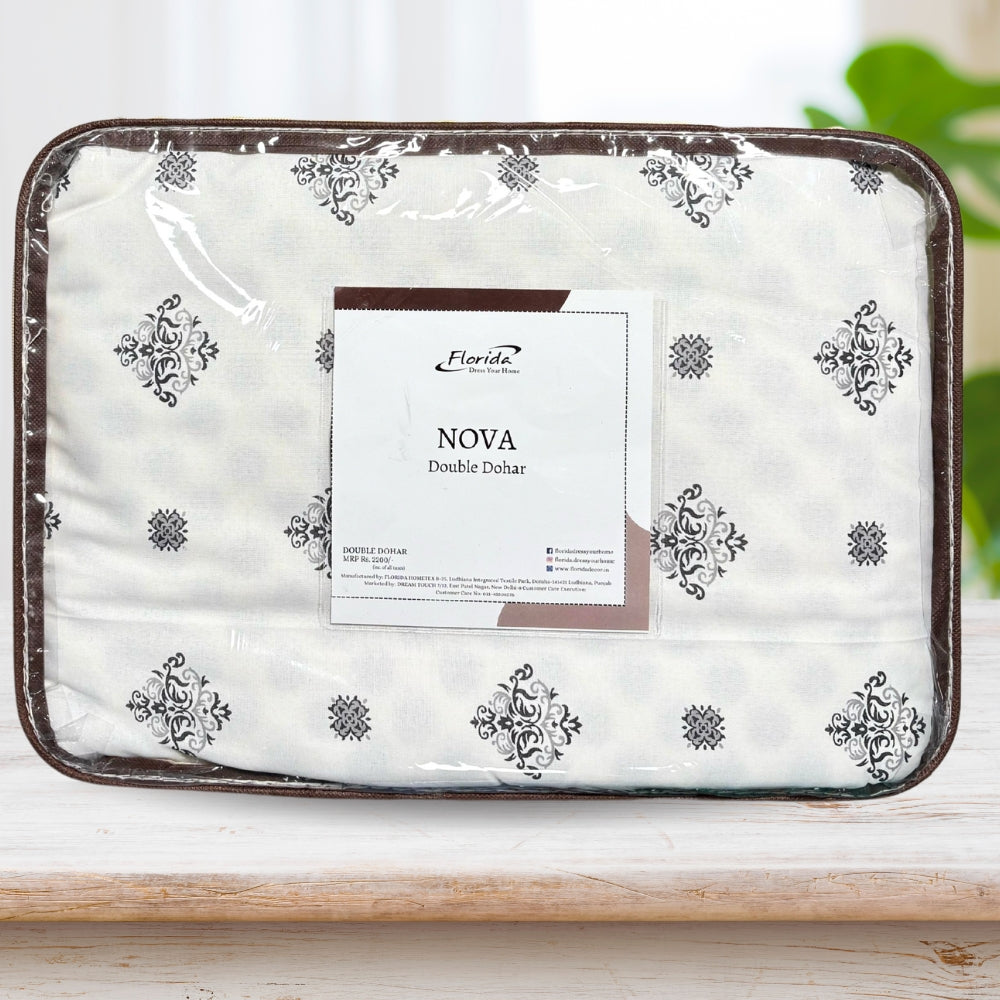 Florida Nova Ultra-Light Cotton Rich Super Soft Reversible Summer Dohar (Top Sheet) for Single & Double Bed