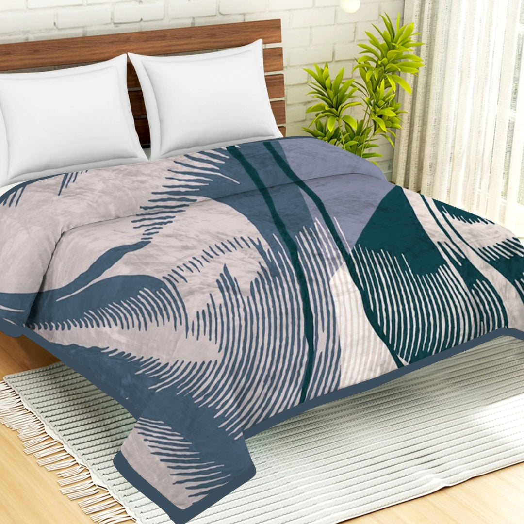 Olive 3 Ply Extra Warm & Cozy Double Bed Mink Blanket for Winter by Fl ...