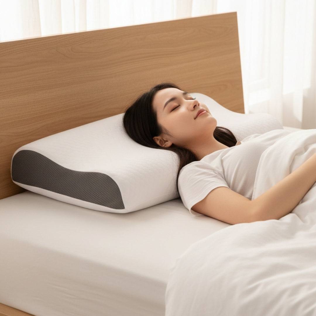 Florida Sleep Orthosleep Contour Memory Foam Pillow for Proper Neck Alignment