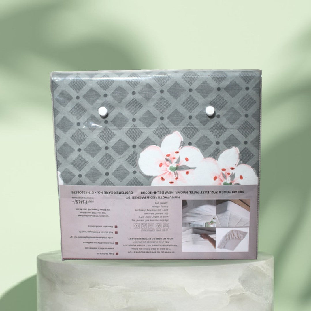 Reeva Fitted Bed Sheet Set with Pillow Covers by Florida