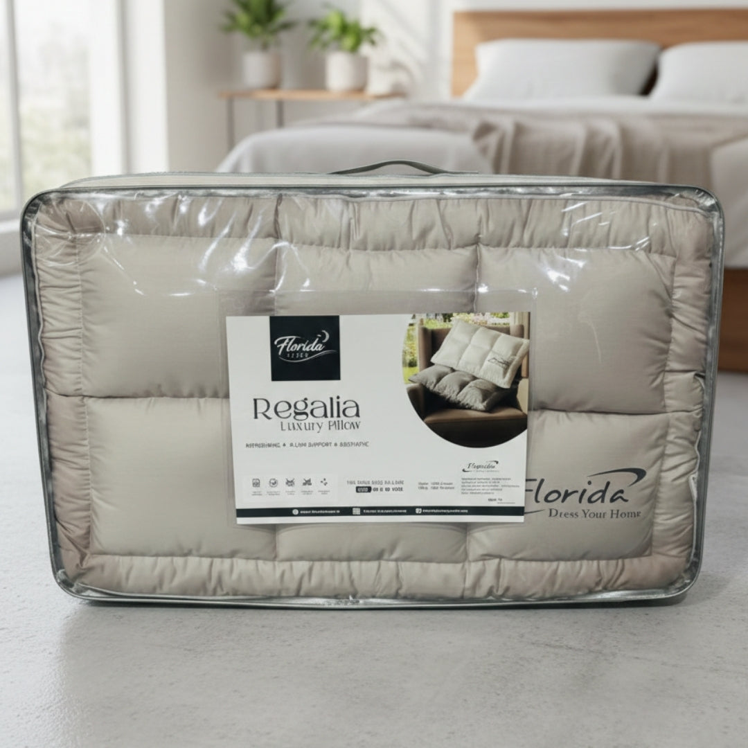 Florida Sleep Regalia Luxury King Size Cotton Pillow for Royal Comfort