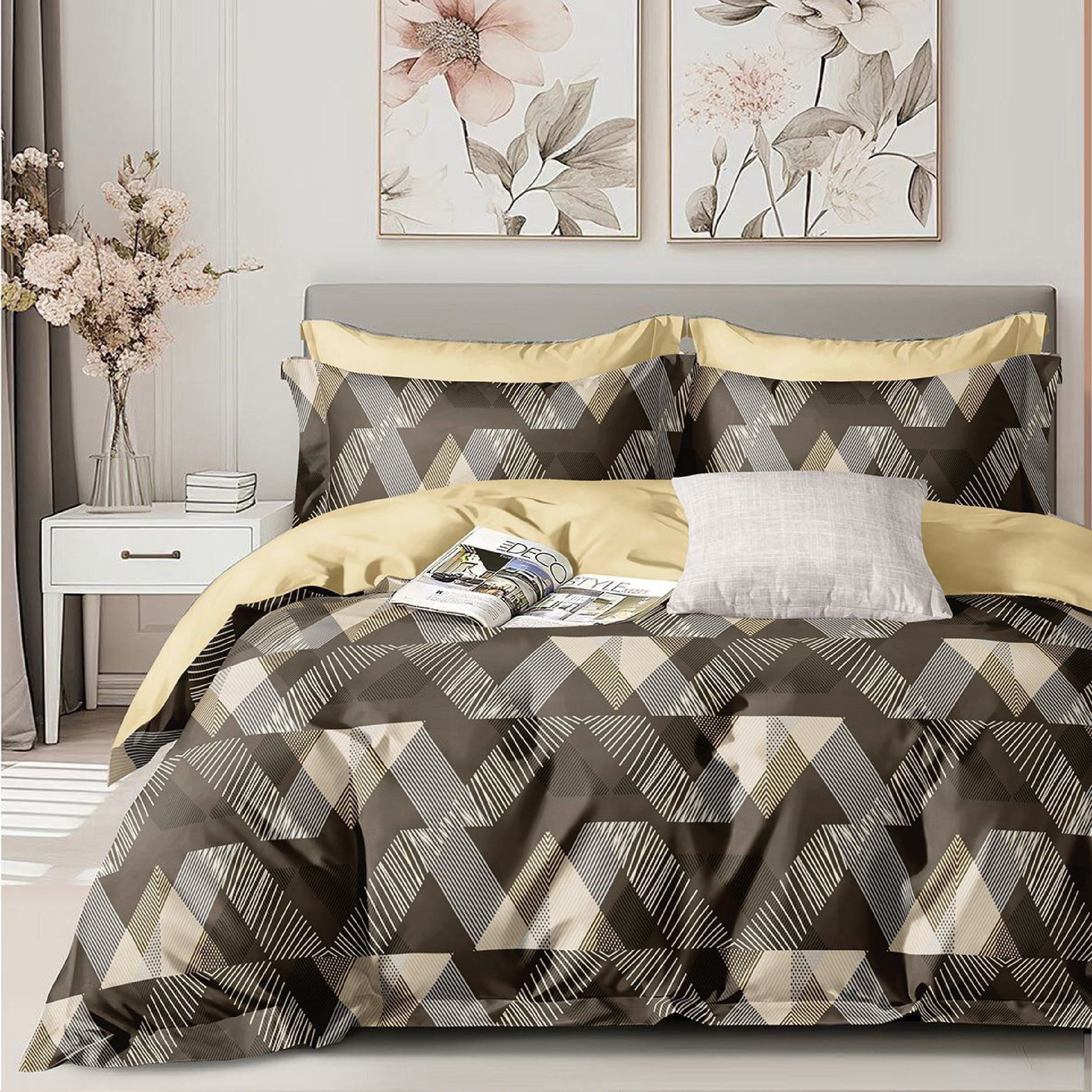 Florida Rome Box Double Bedsheet Set with 2 Pillow Covers & Carry Bag - Perfect for Gifting