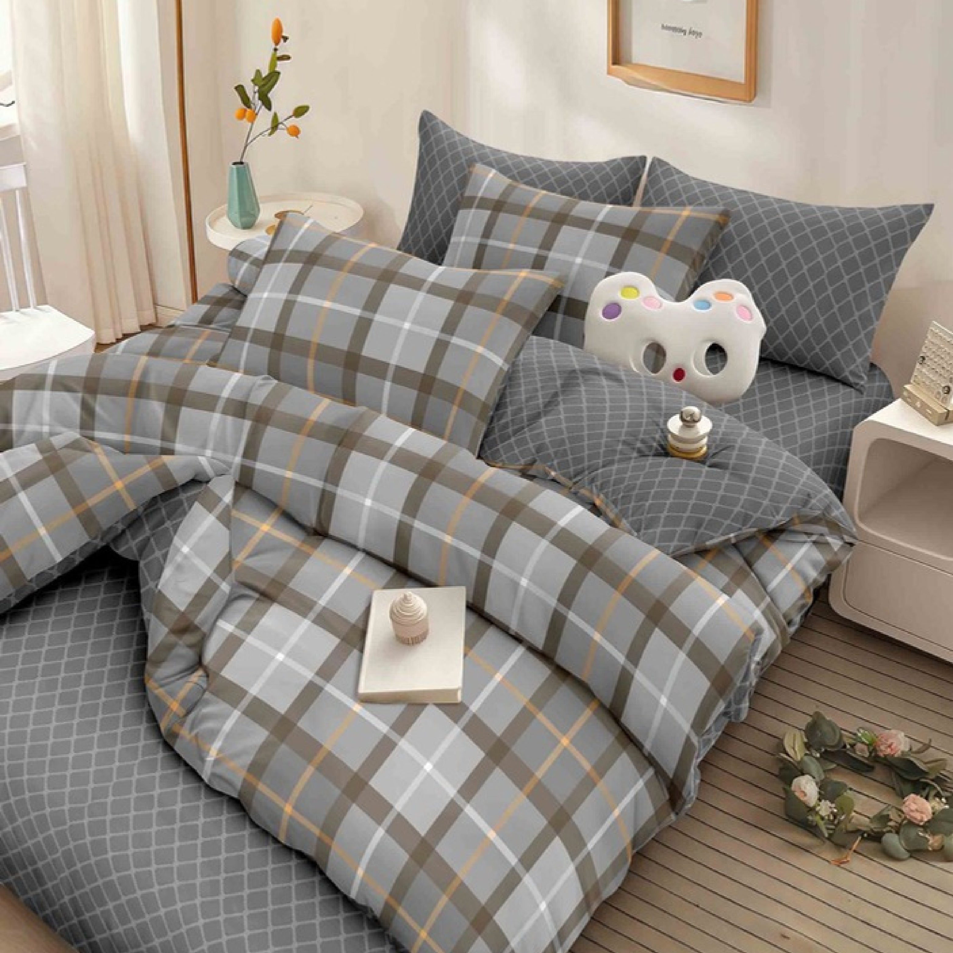 Stroke King Size Bed Sheet Set with Pillow Covers by Florida